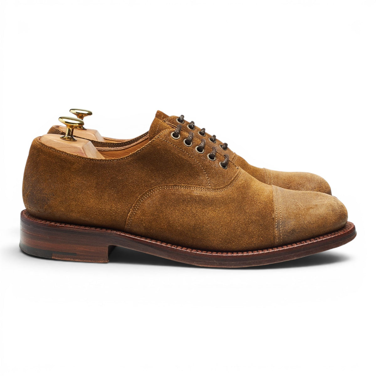 G:One Brown Waxed Suede Oxford UK 8 G
