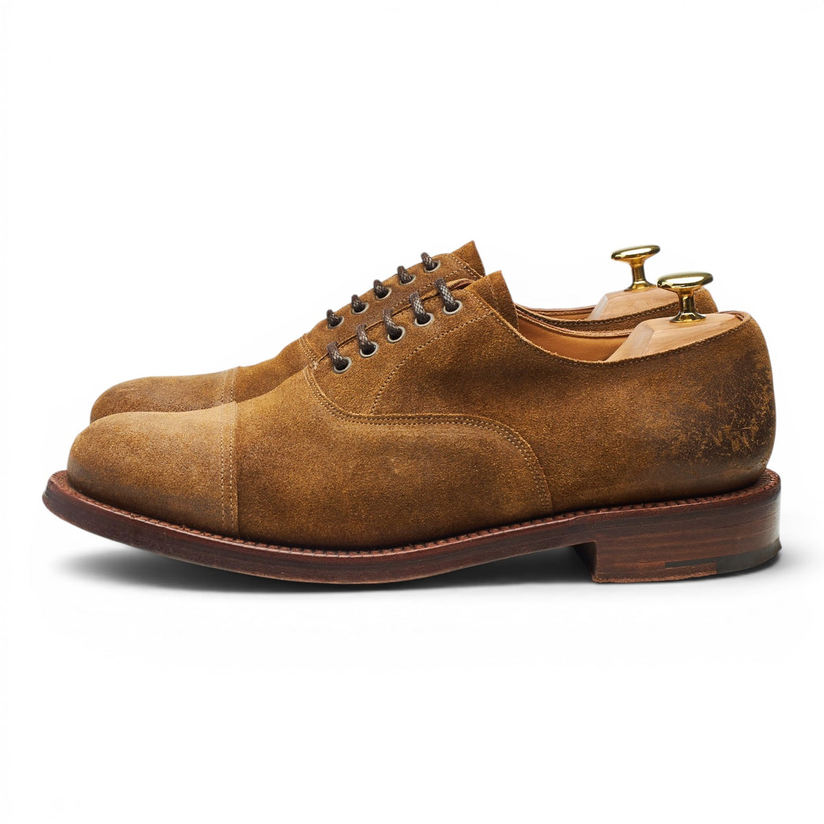 G:One Brown Waxed Suede Oxford UK 8 G