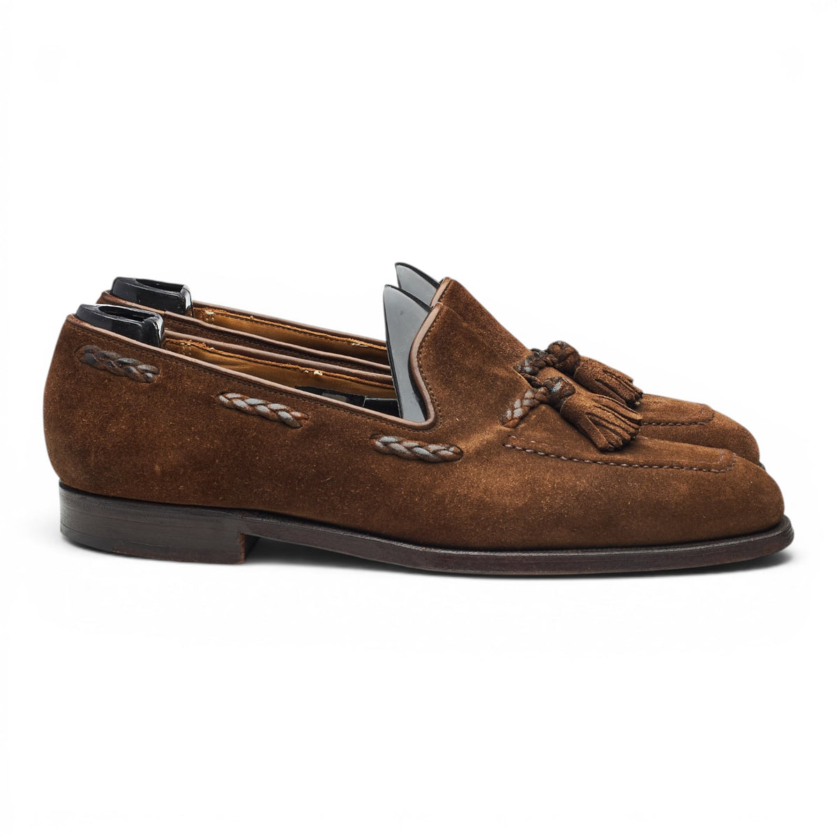 Brown Suede Tassel Loafers UK 7 E