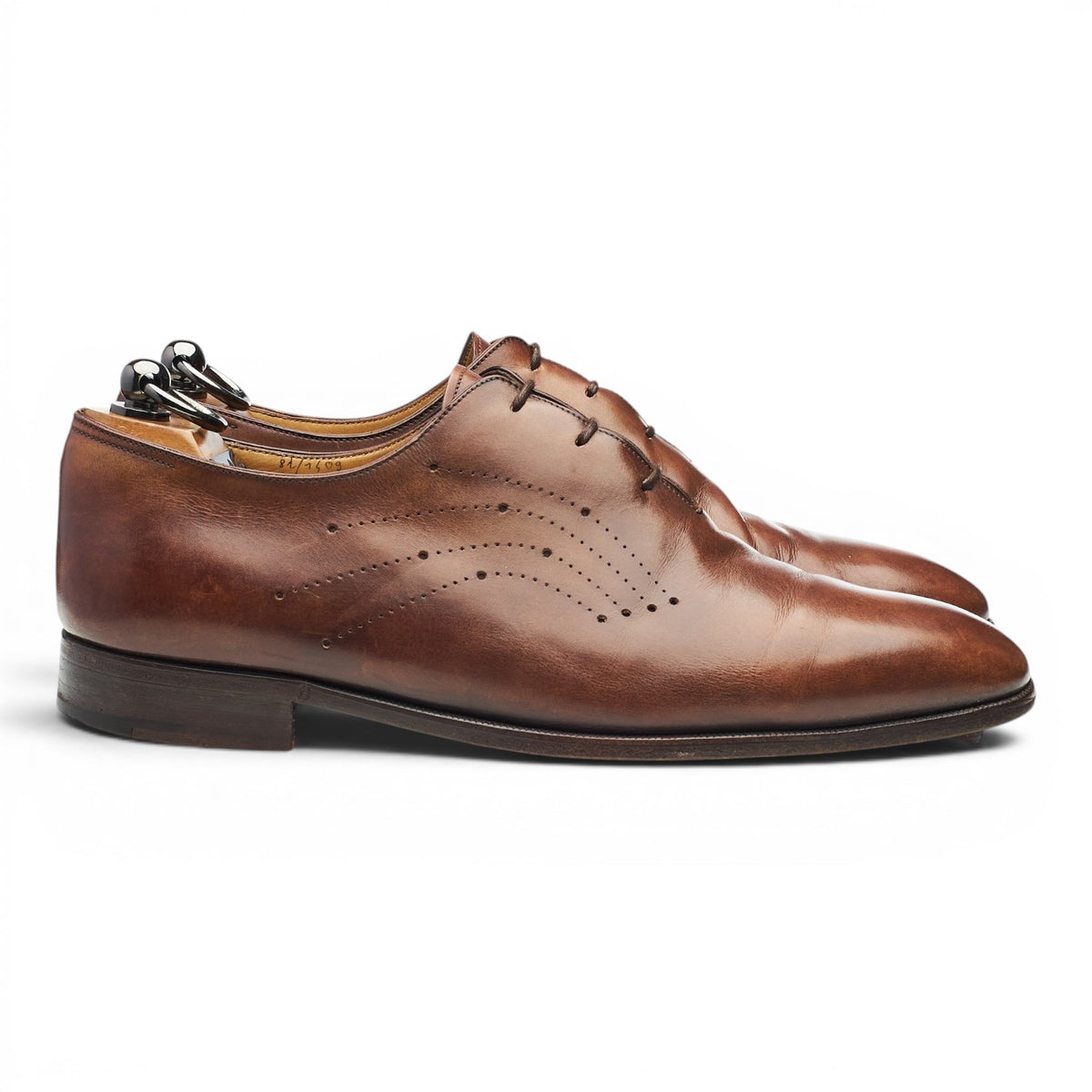 Brown Leather Wholecut Oxford UK 8.5