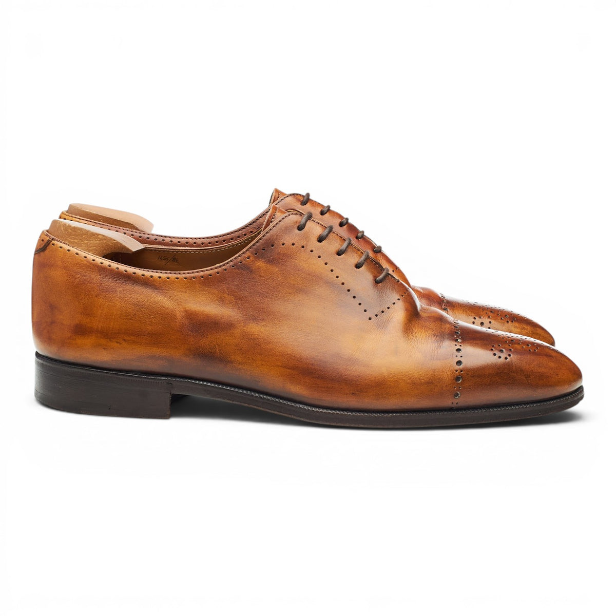 Tan Brown Patina Leather Oxford UK 8.5
