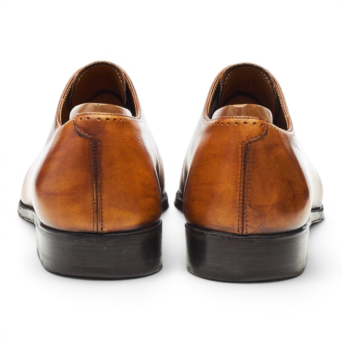 Tan Brown Patina Leather Oxford UK 8.5