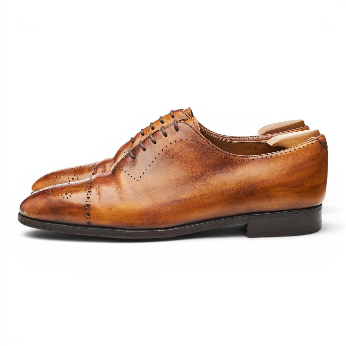 Tan Brown Patina Leather Oxford UK 8.5