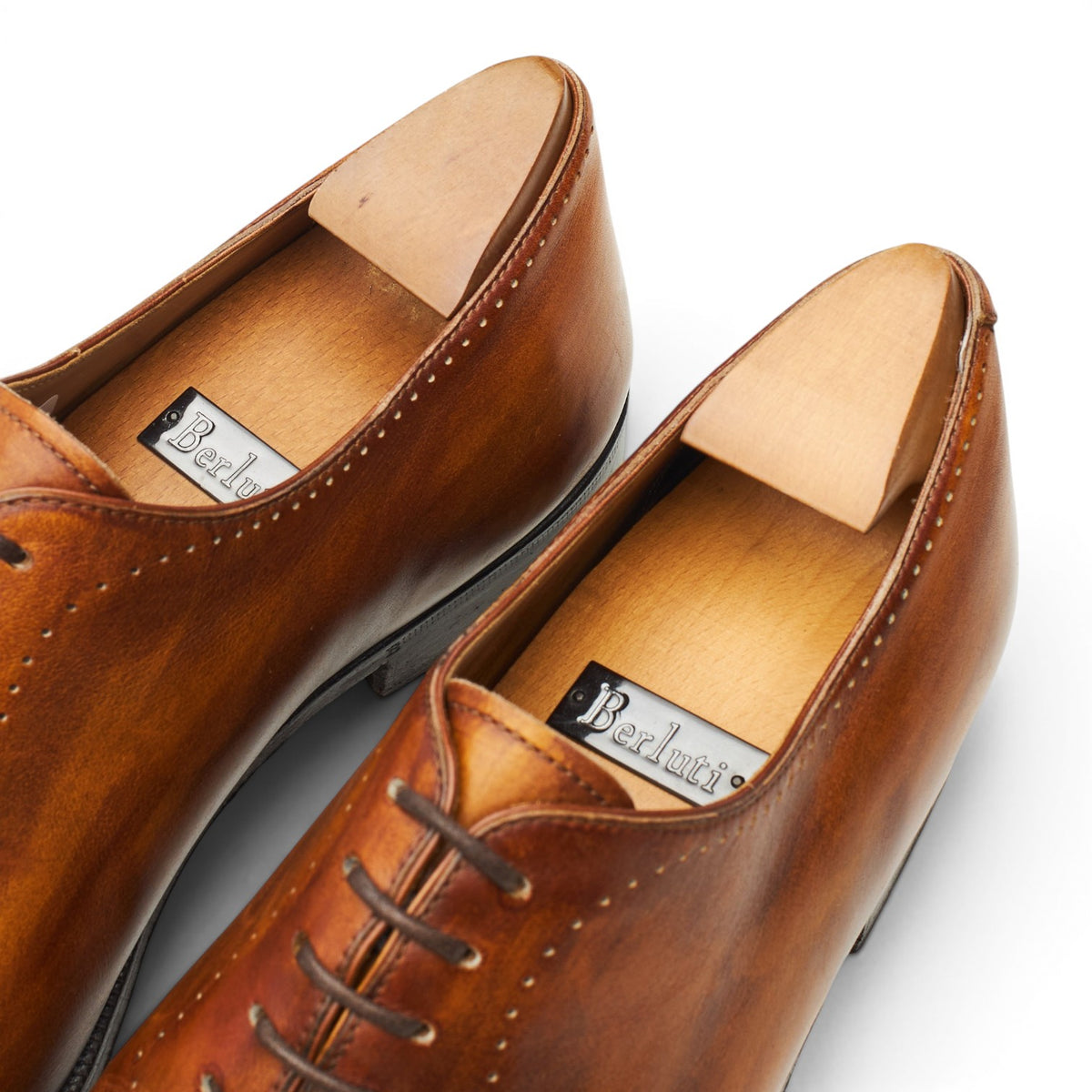 Tan Brown Patina Leather Oxford UK 8.5