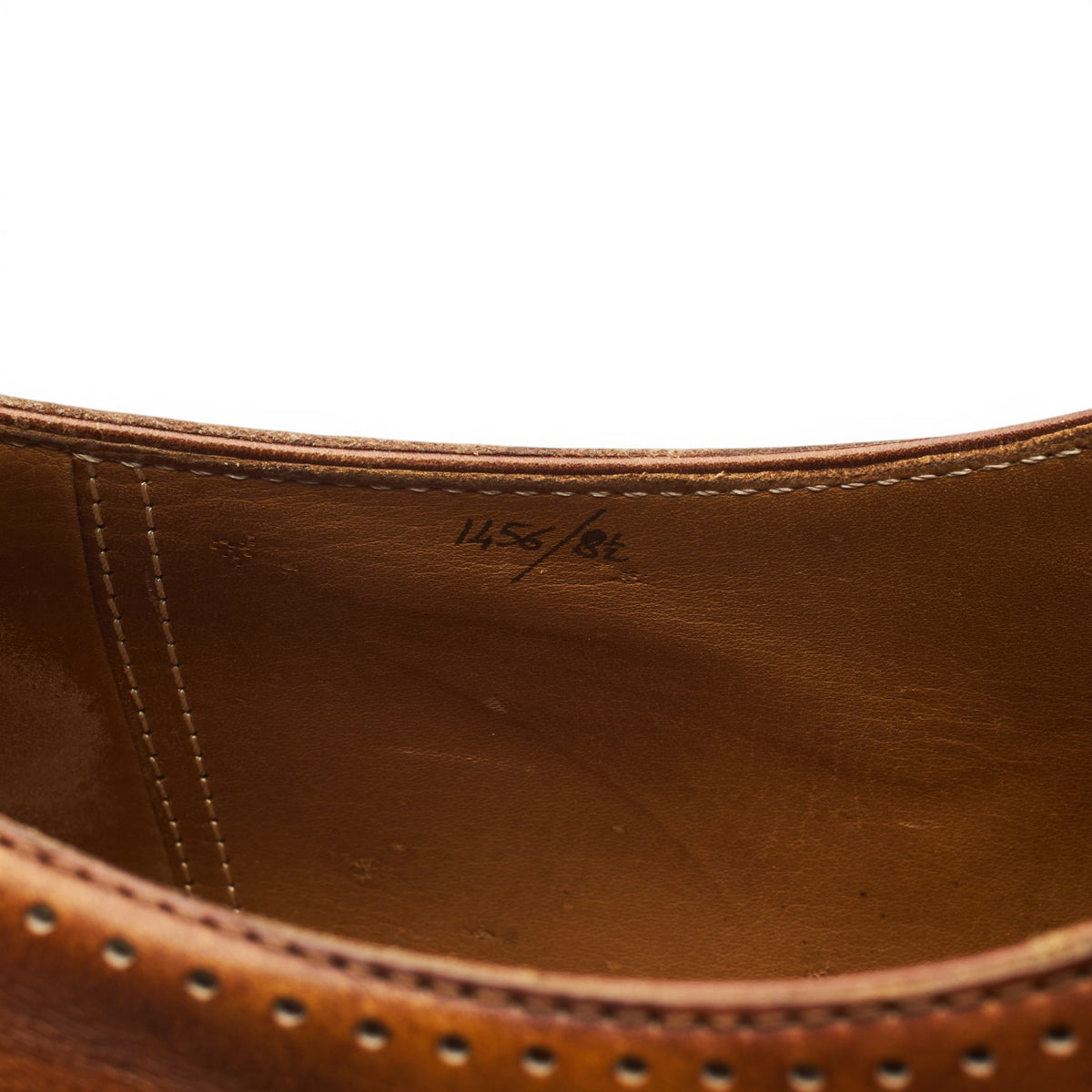 Tan Brown Patina Leather Oxford UK 8.5