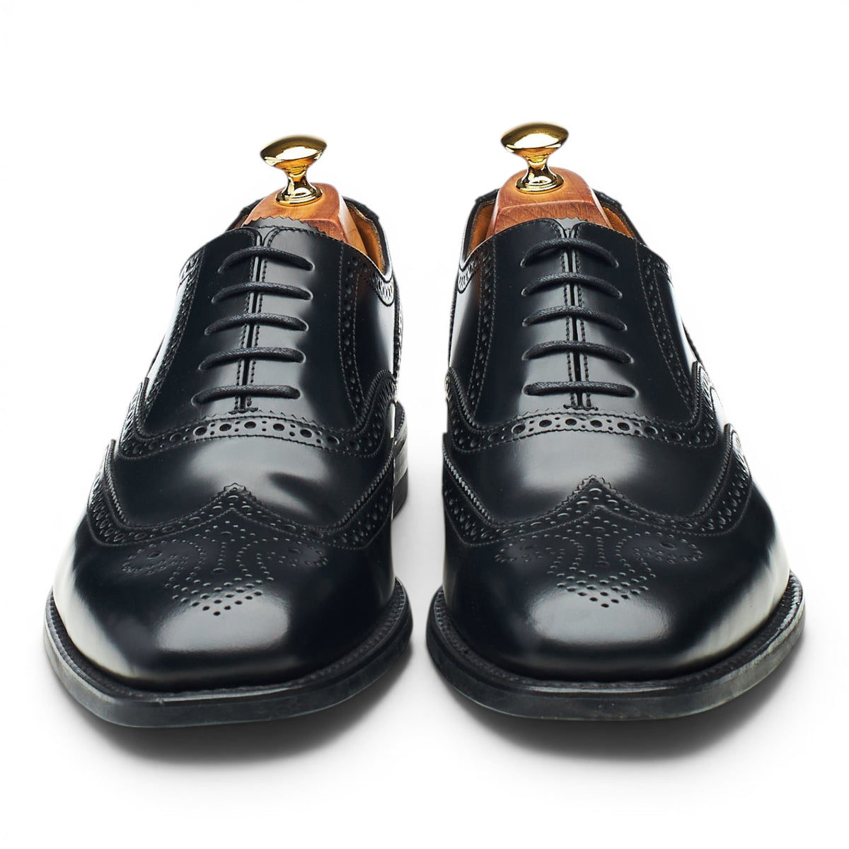 '262' Black Leather Oxford Brogues UK 10 F