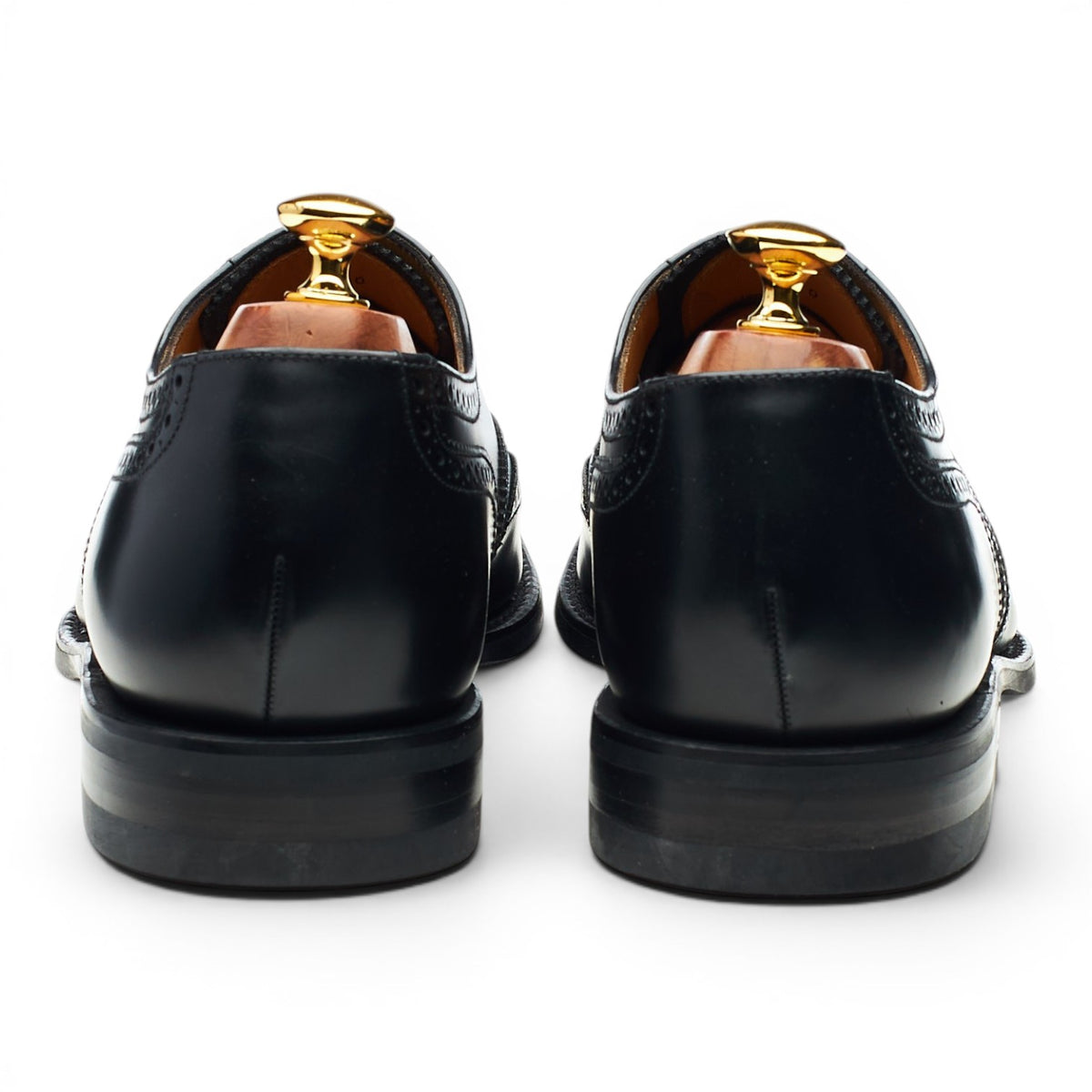 '262' Black Leather Oxford Brogues UK 10 F