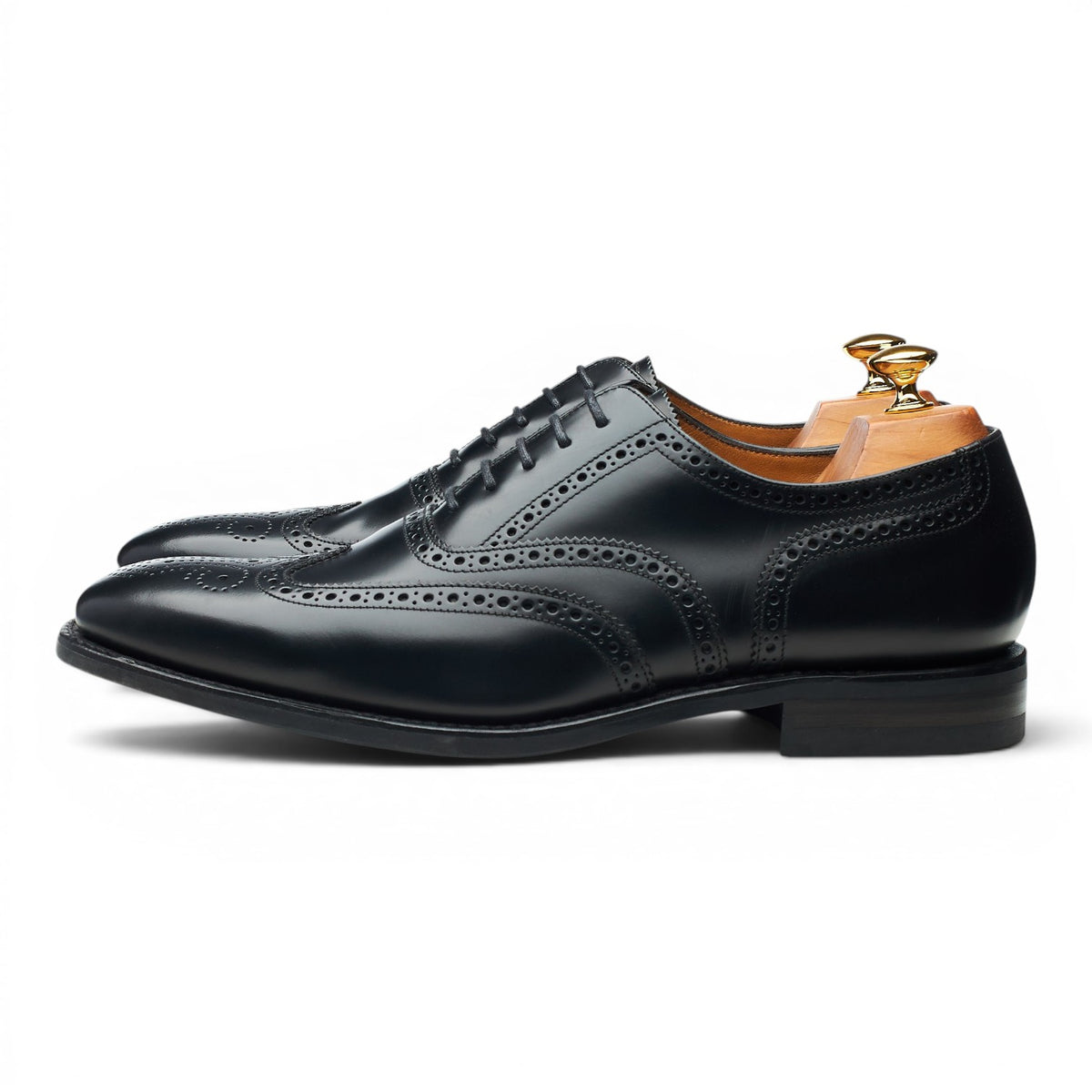 '262' Black Leather Oxford Brogues UK 10 F