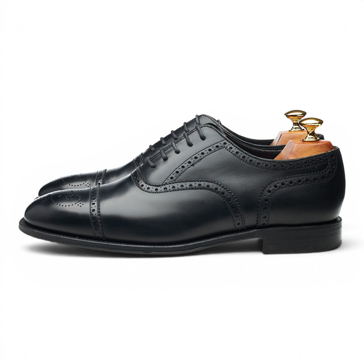 'Hampstead' Black Leather Oxford Brogues UK 9 F