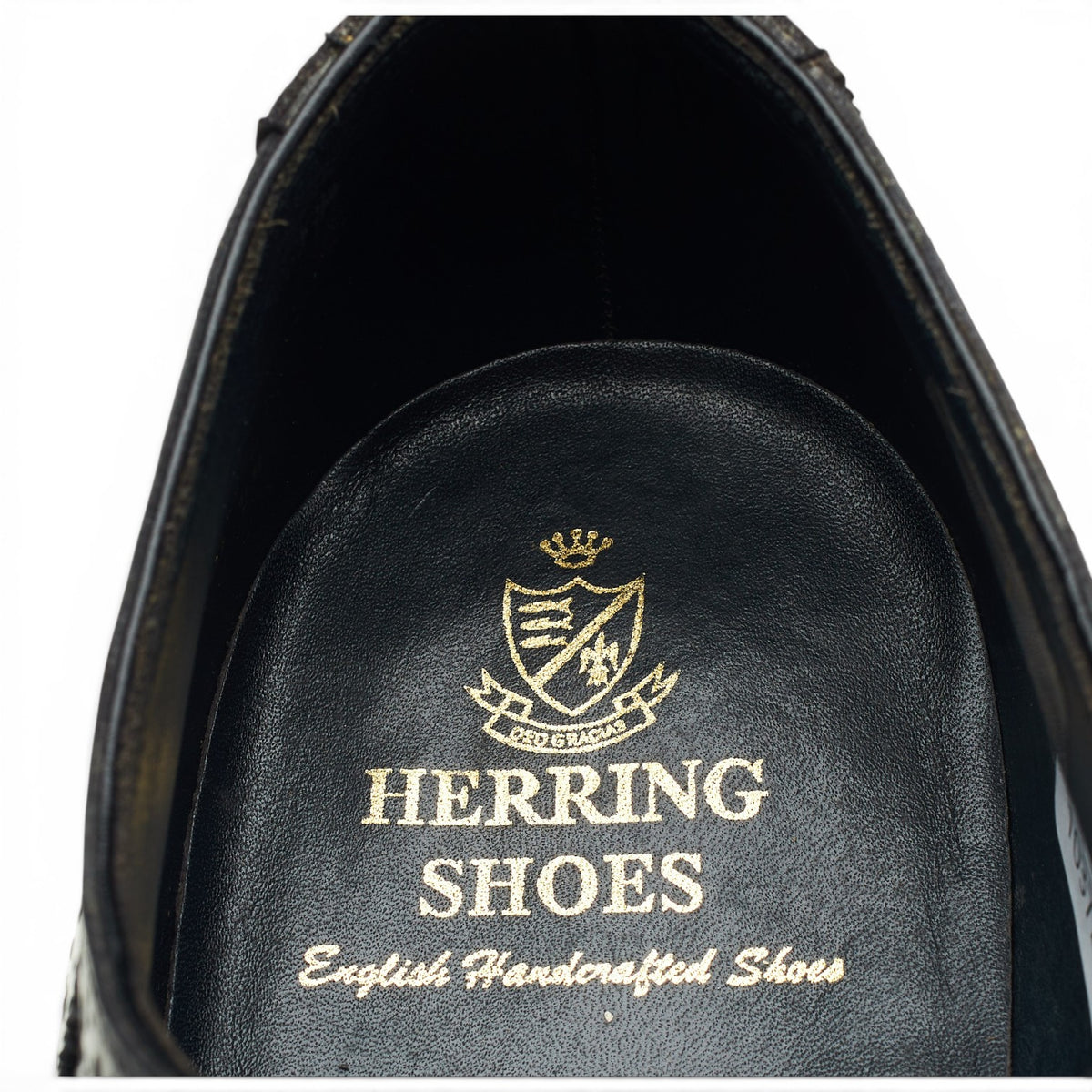 'Hampstead' Black Leather Oxford Brogues UK 9 F