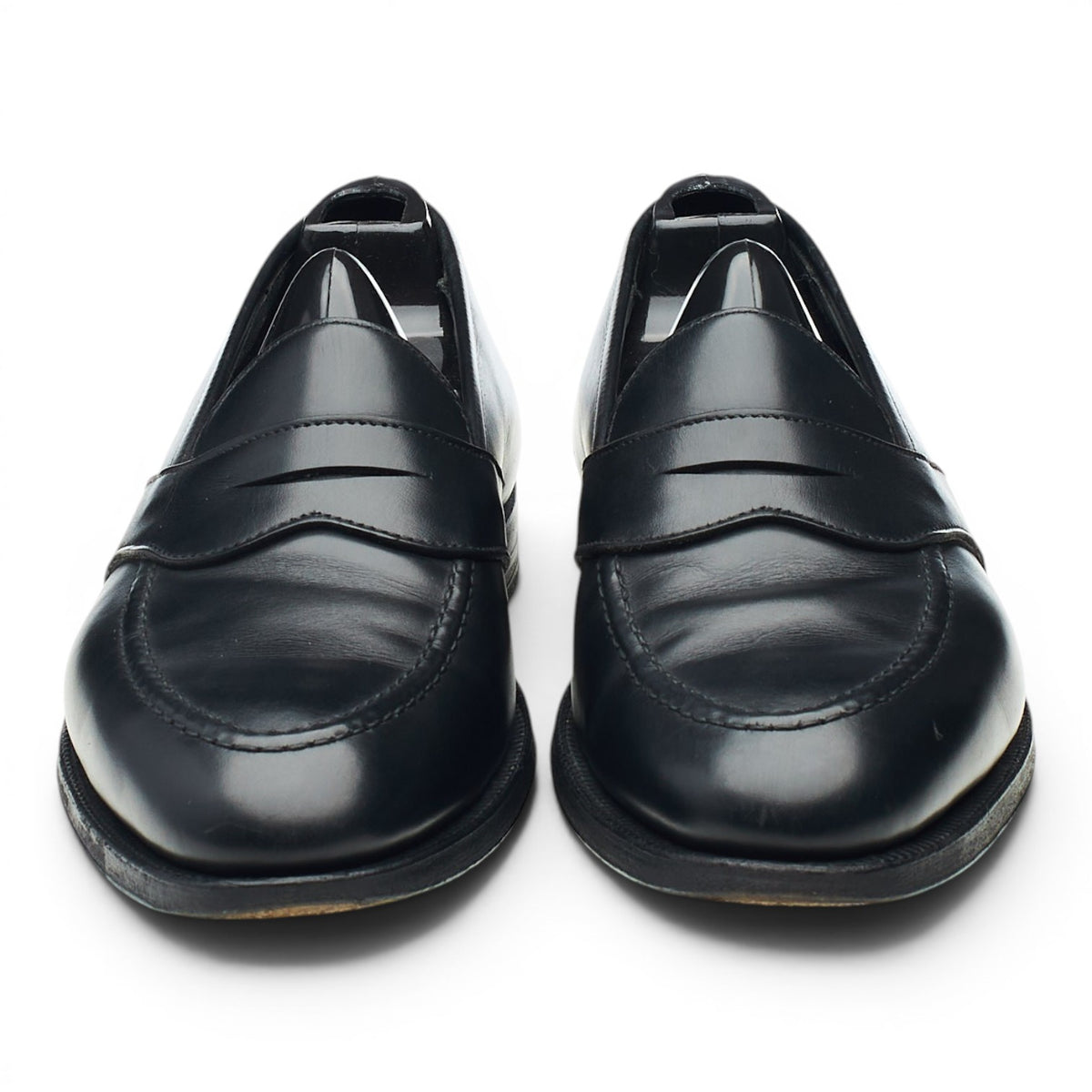 Black Leather Loafers UK 7.5 E