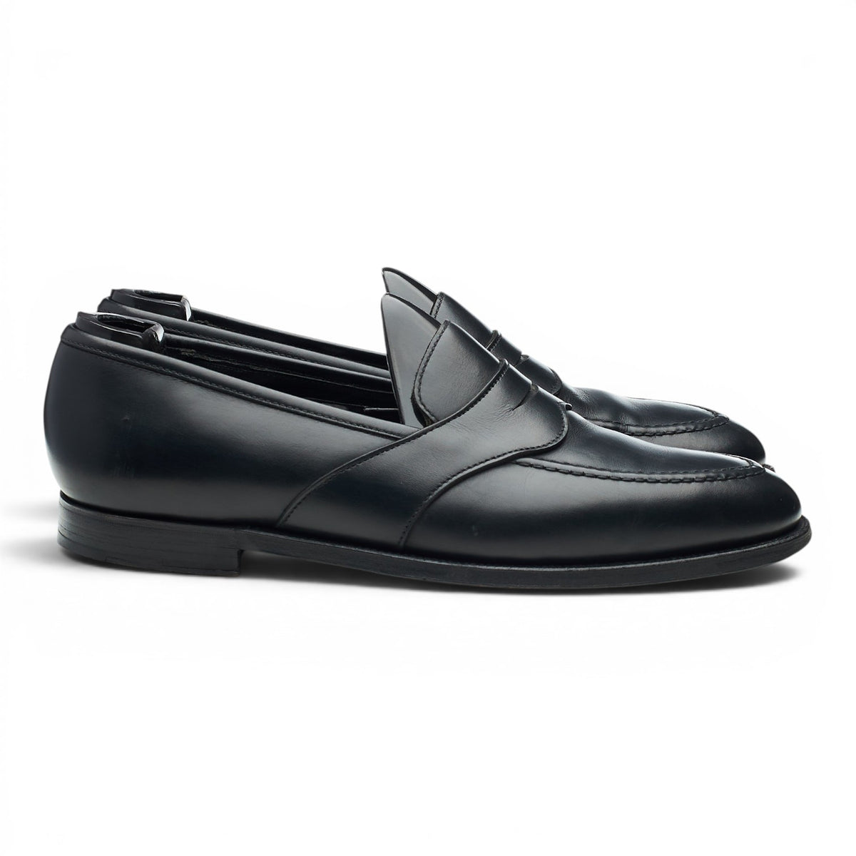 Black Leather Loafers UK 7.5 E