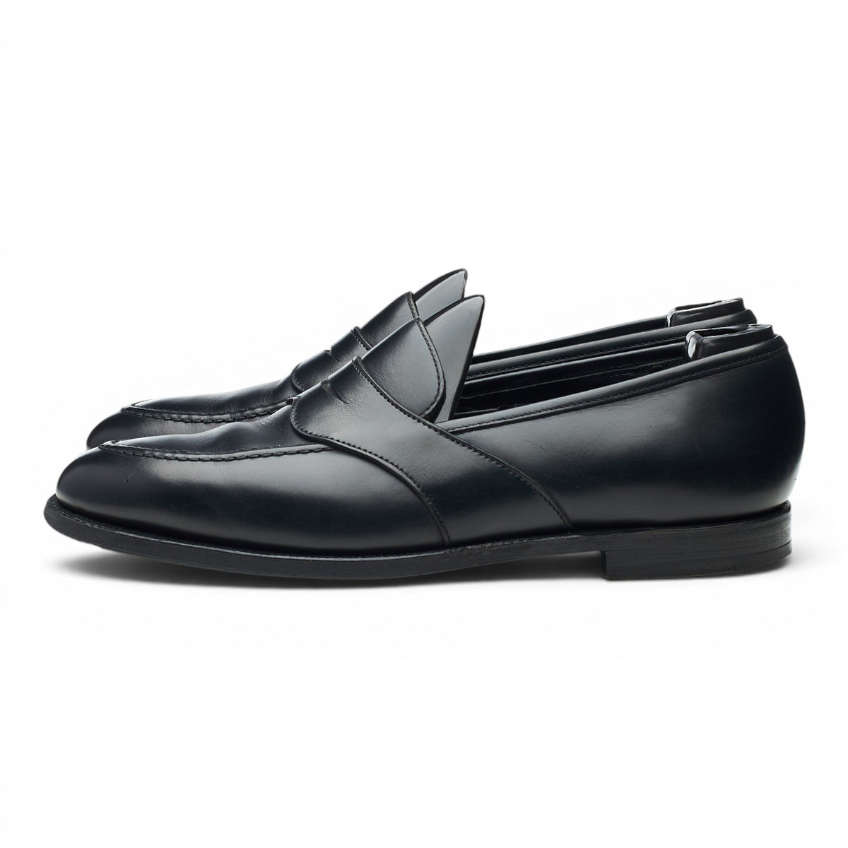 Black Leather Loafers UK 7.5 E