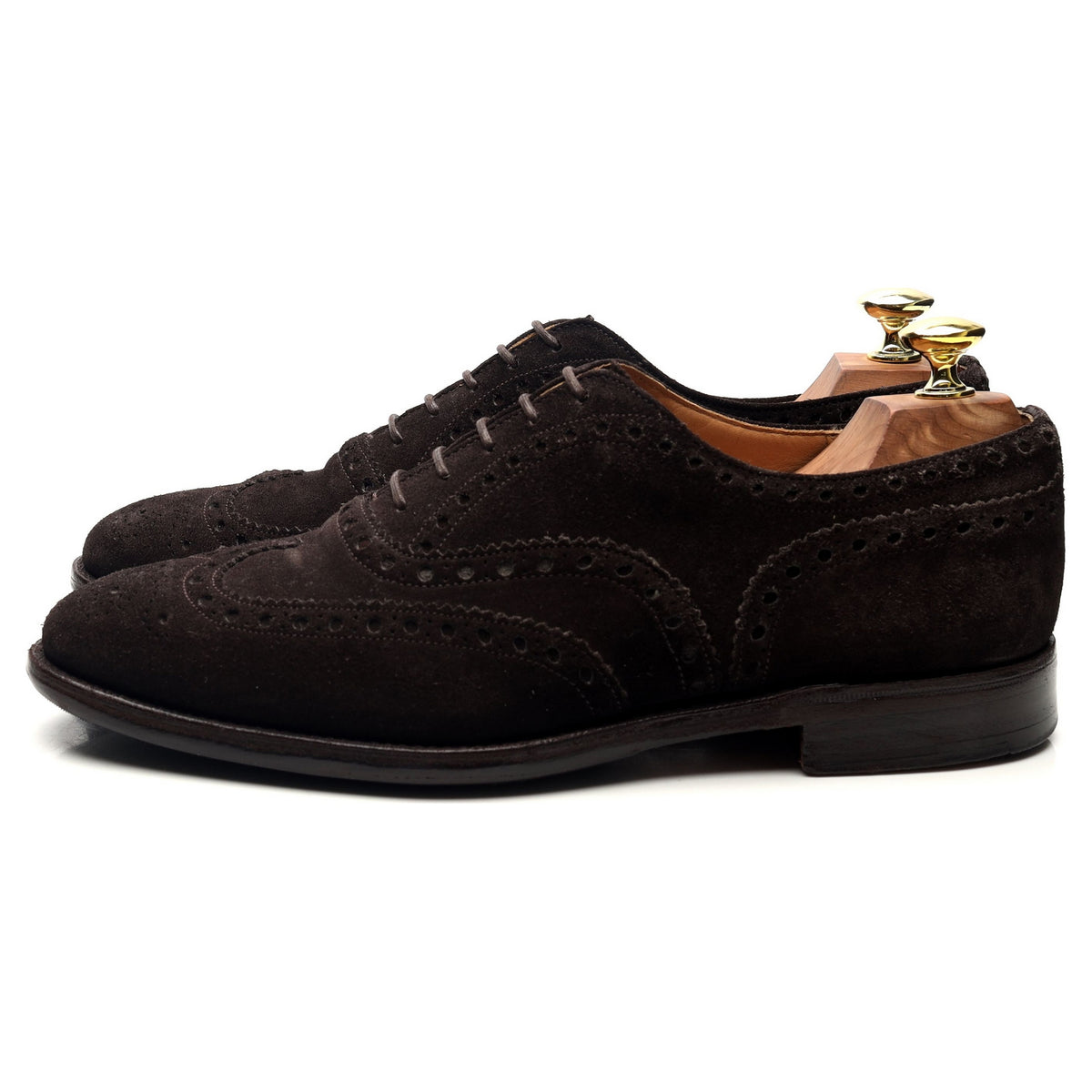 &#39;Brisbane&#39; Dark Brown Suede Oxford Brogues UK 7 F