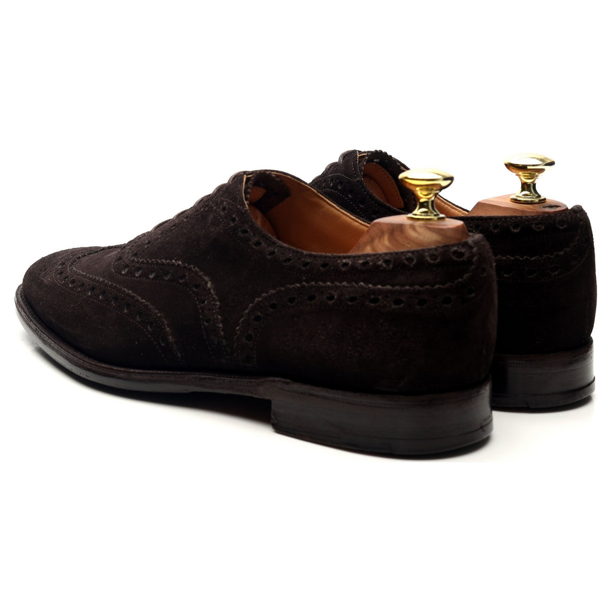 &#39;Brisbane&#39; Dark Brown Suede Oxford Brogues UK 7 F