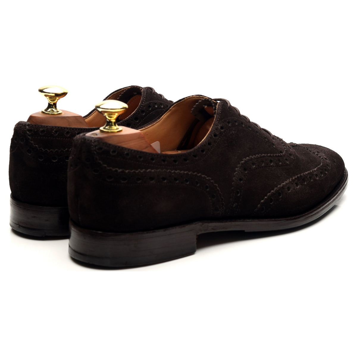 &#39;Brisbane&#39; Dark Brown Suede Oxford Brogues UK 7 F