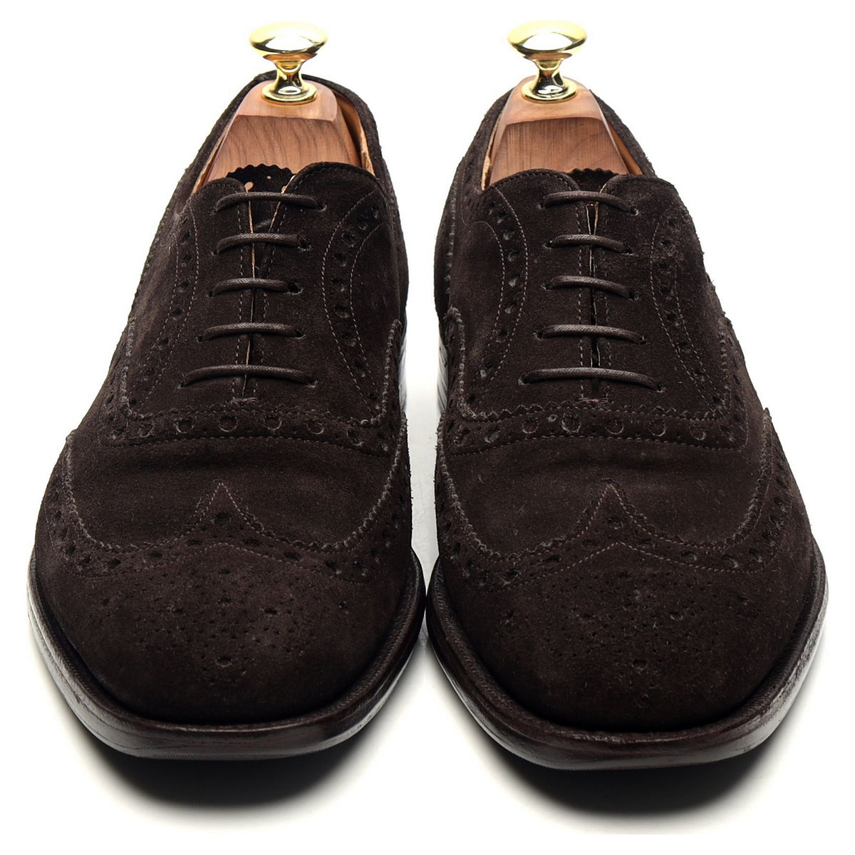 &#39;Brisbane&#39; Dark Brown Suede Oxford Brogues UK 7 F