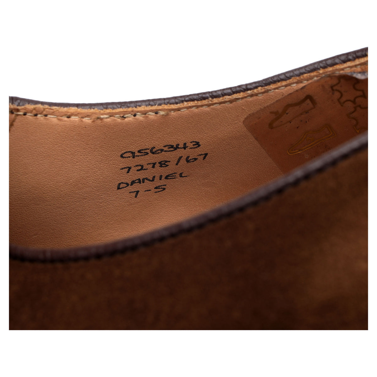 &#39;Daniel&#39; Brown Suede Derby UK 7