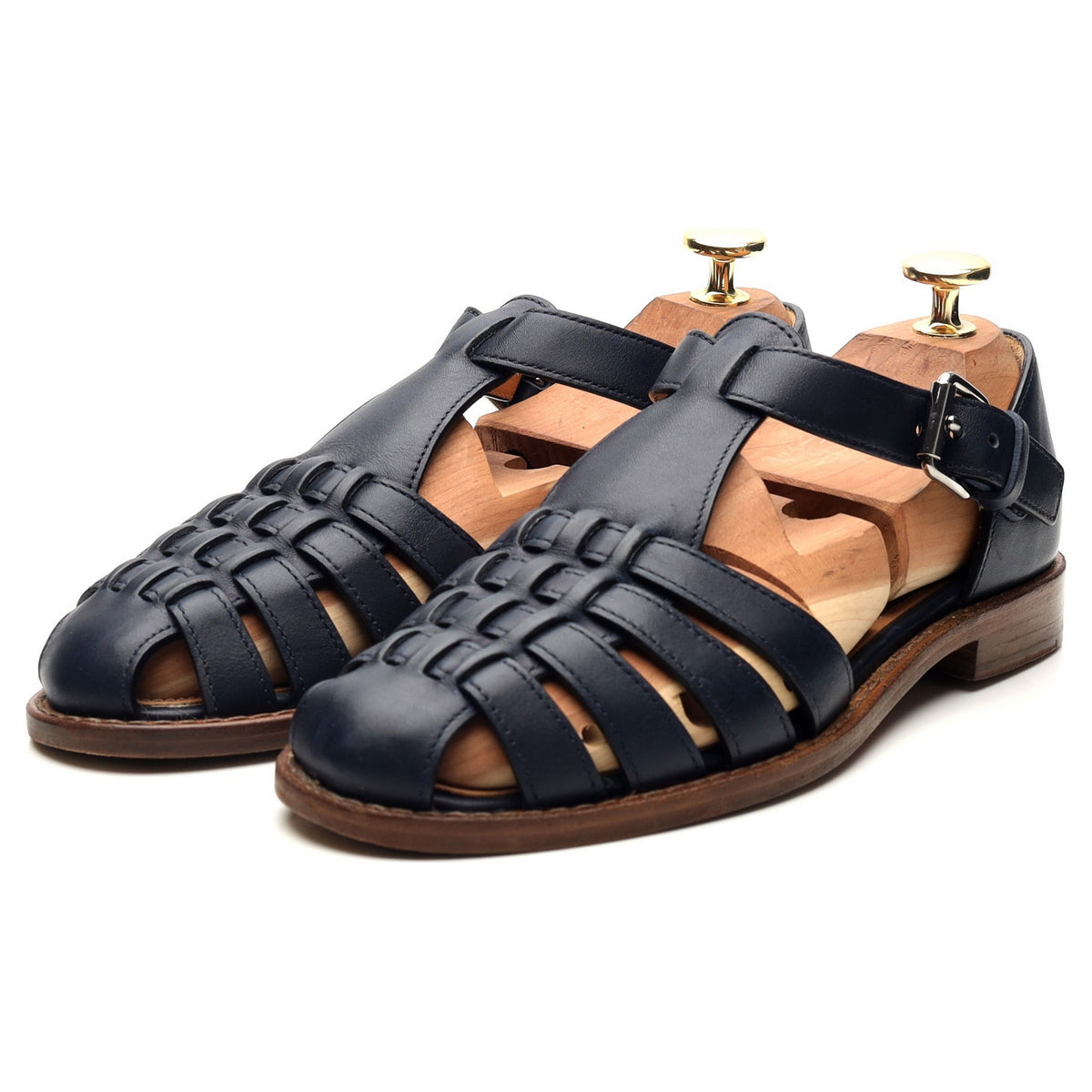 Women&#39;s &#39;Kelsey&#39; Navy Blue Leather Sandals UK 2 EU 35