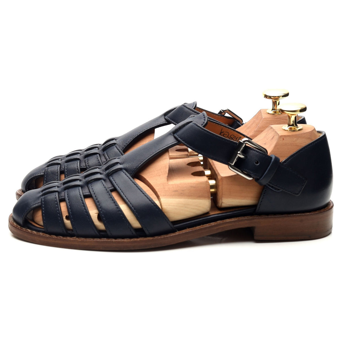 Women&#39;s &#39;Kelsey&#39; Navy Blue Leather Sandals UK 2 EU 35