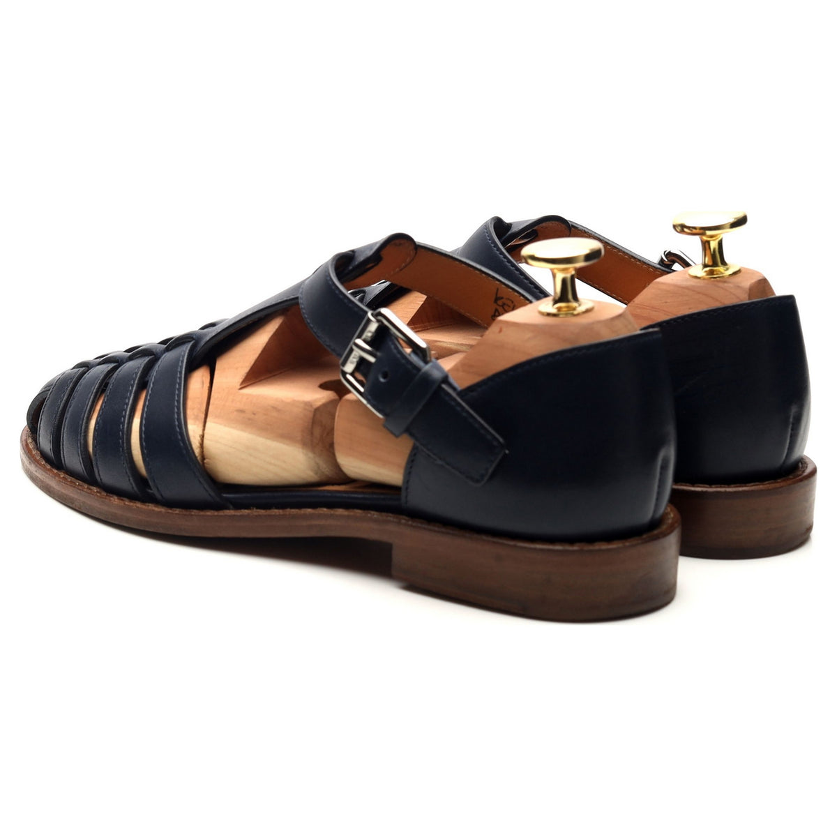 Women&#39;s &#39;Kelsey&#39; Navy Blue Leather Sandals UK 2 EU 35