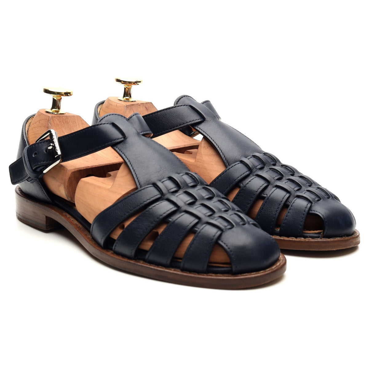 Women&#39;s &#39;Kelsey&#39; Navy Blue Leather Sandals UK 2 EU 35