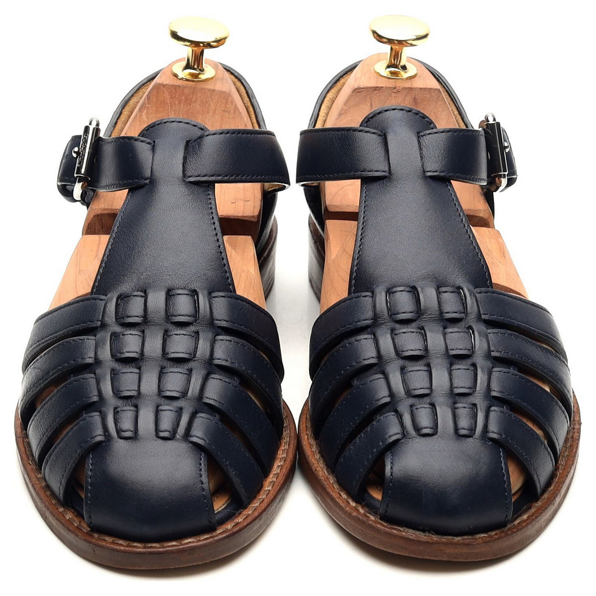 Women&#39;s &#39;Kelsey&#39; Navy Blue Leather Sandals UK 2 EU 35