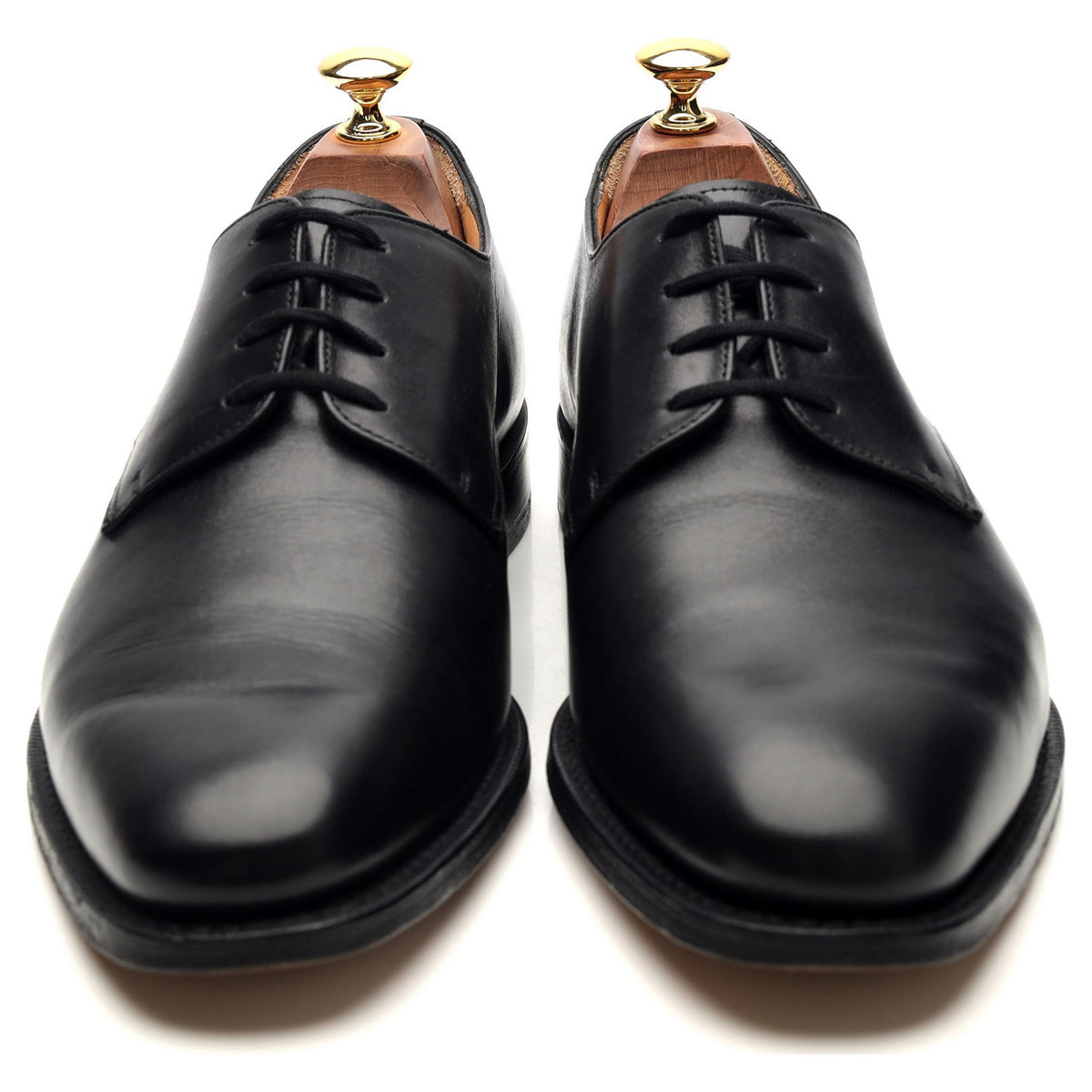 &#39;Coram&#39; Black Leather Derby UK 9 F