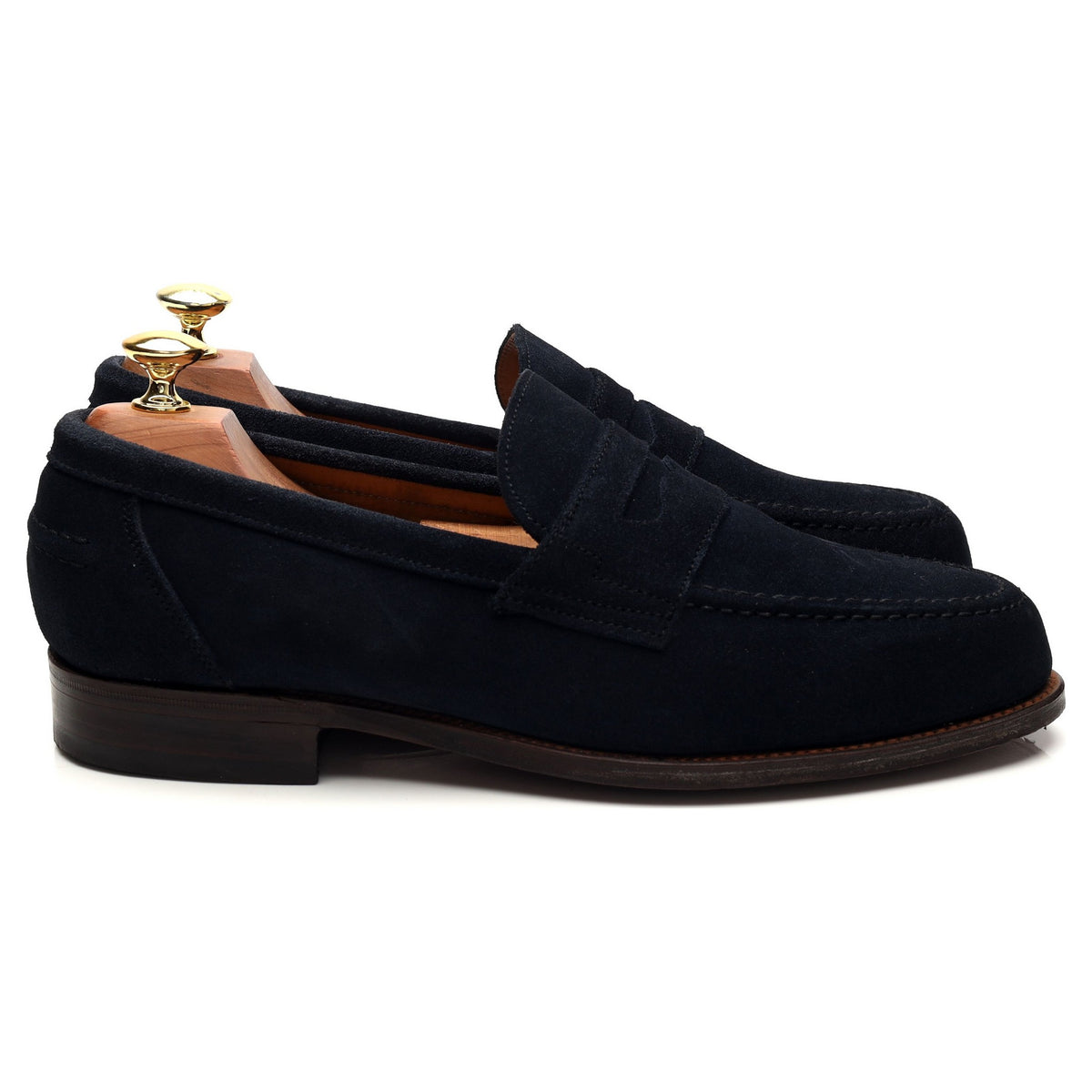 &#39;Bermuda&#39; Navy Blue Suede Loafers UK 8.5 EX