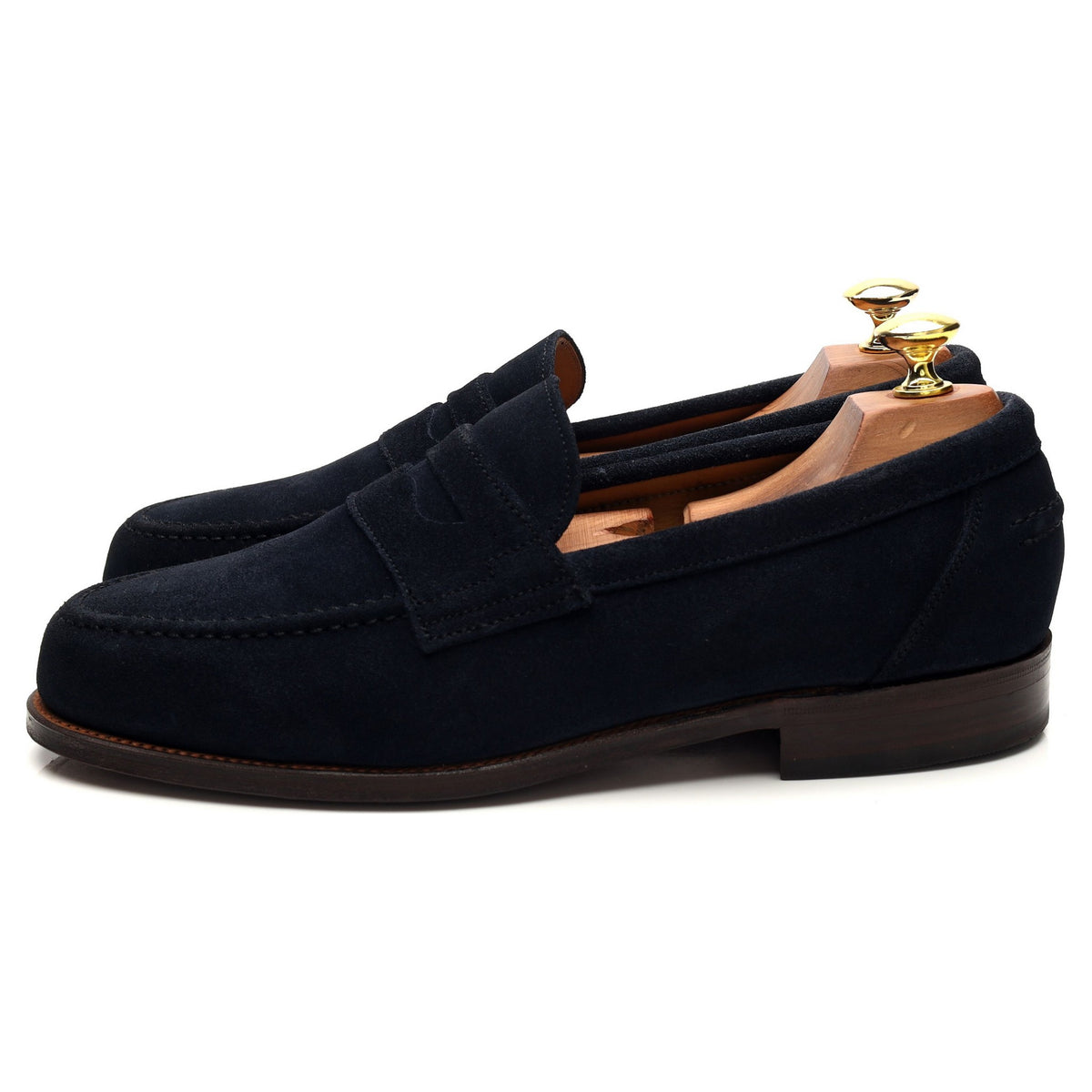 &#39;Bermuda&#39; Navy Blue Suede Loafers UK 8.5 EX