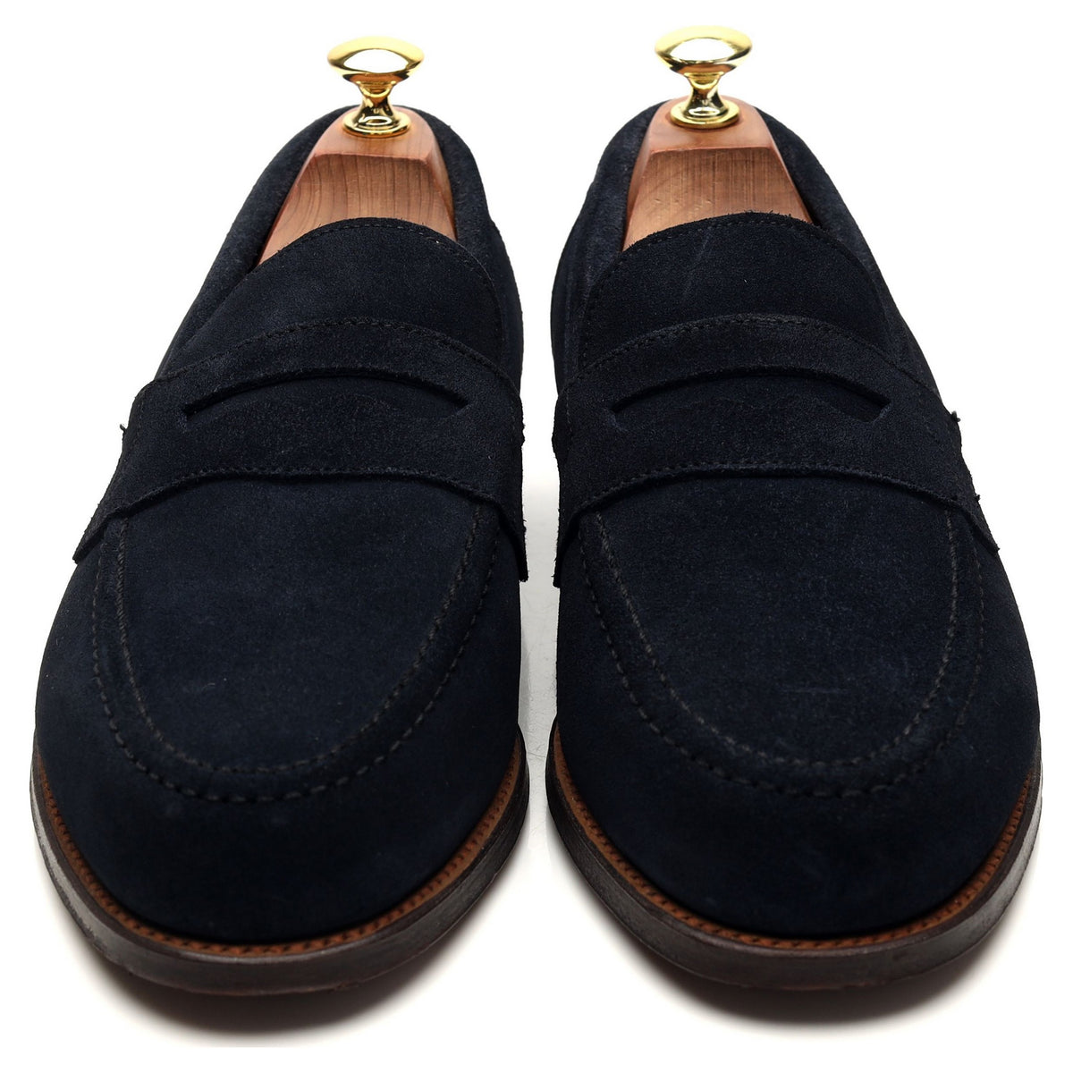 &#39;Bermuda&#39; Navy Blue Suede Loafers UK 8.5 EX