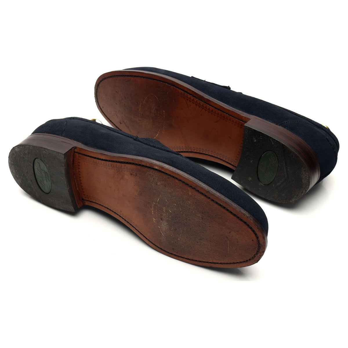 &#39;Bermuda&#39; Navy Blue Suede Loafers UK 8.5 EX