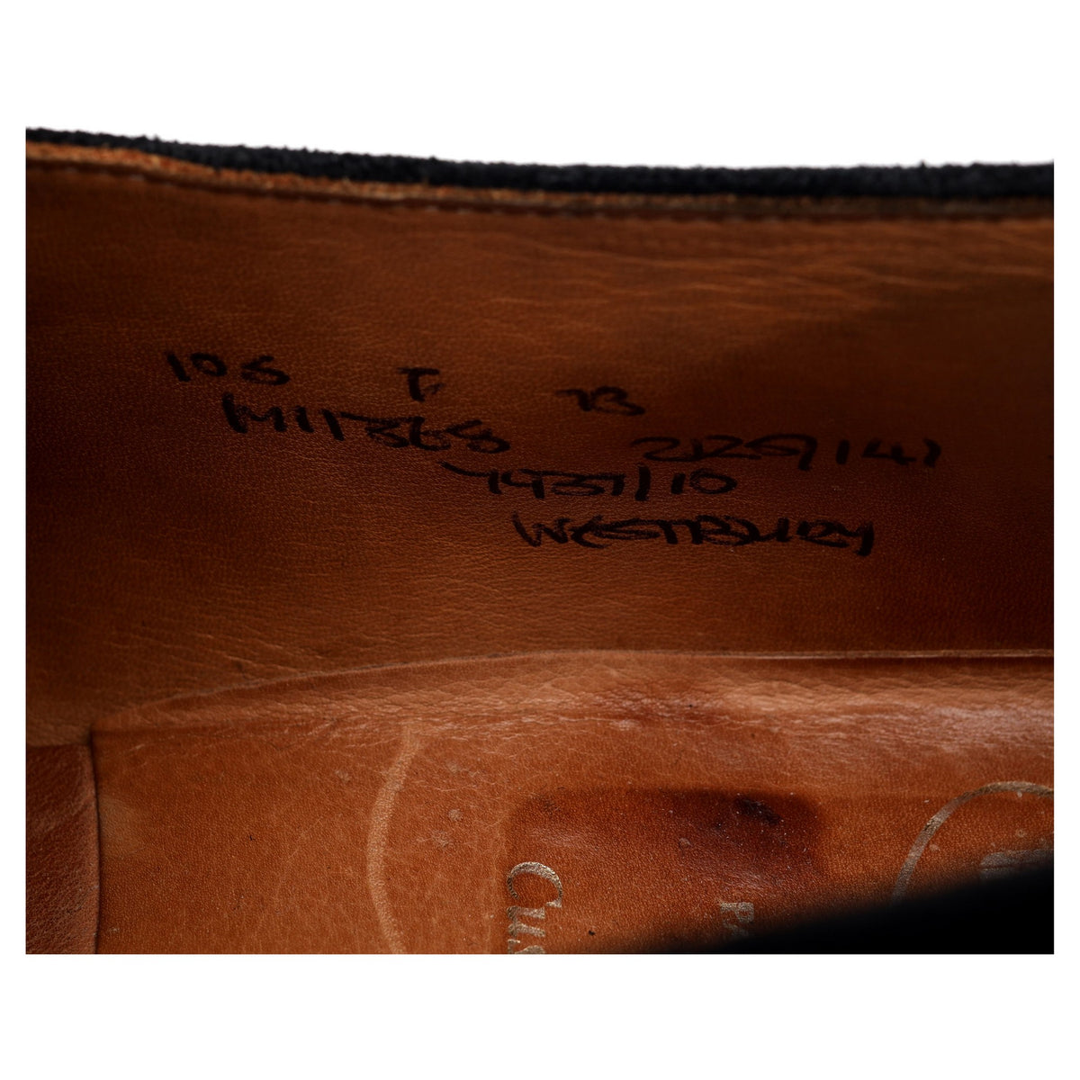&#39;Westbury&#39; Black Suede Monk Strap UK 10.5 F