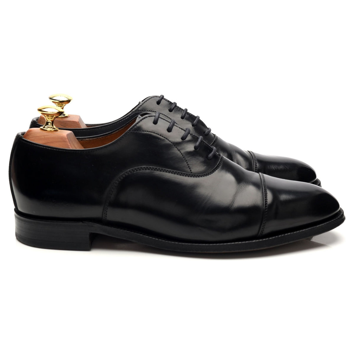 &#39;Epsom&#39; Black Leather Oxford UK 8 F