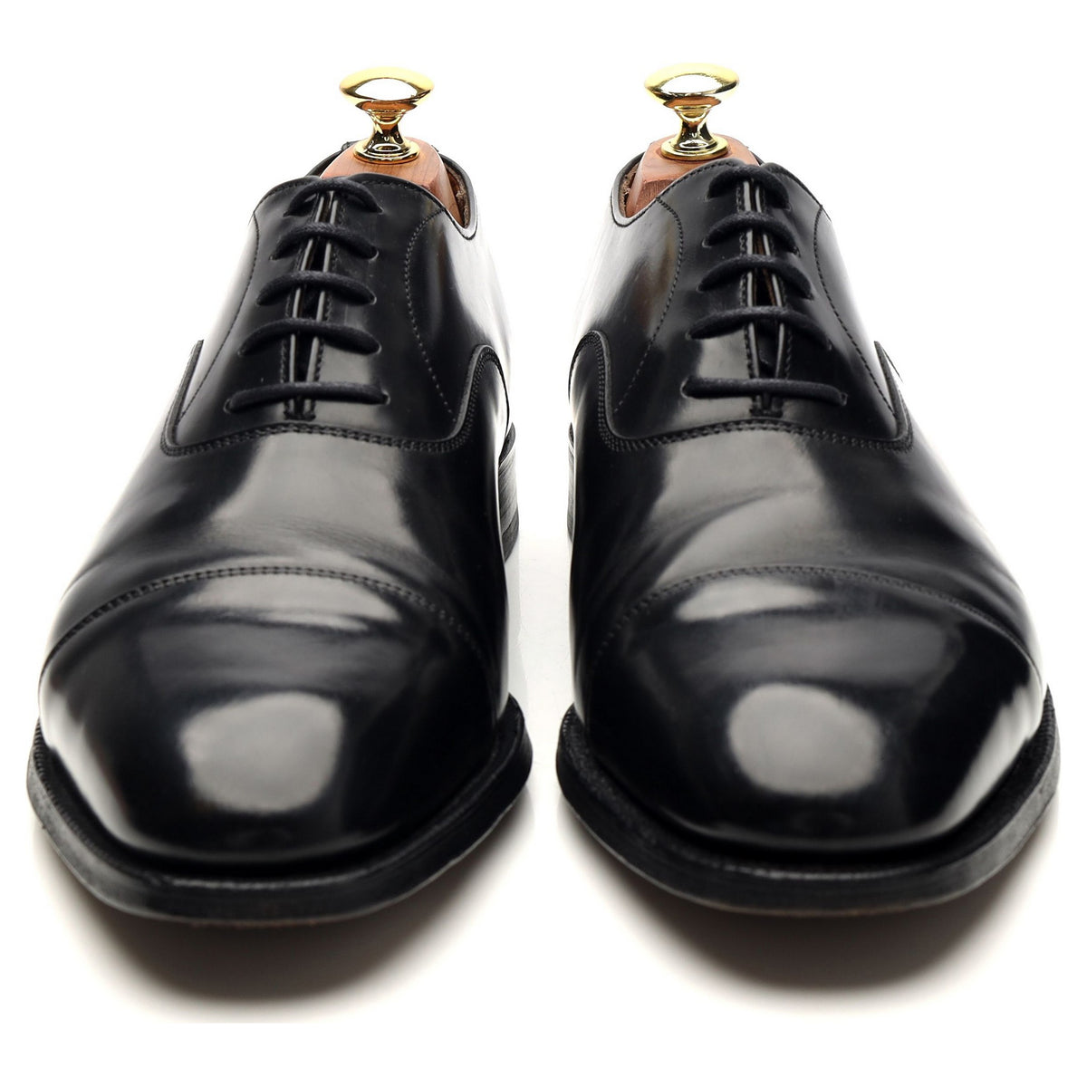 &#39;Epsom&#39; Black Leather Oxford UK 8 F