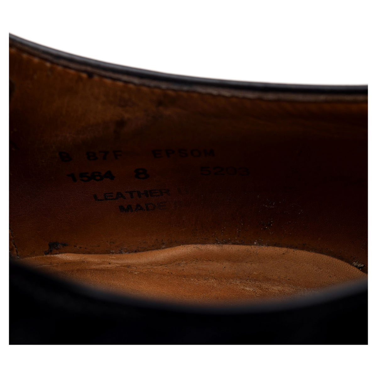 &#39;Epsom&#39; Black Leather Oxford UK 8 F