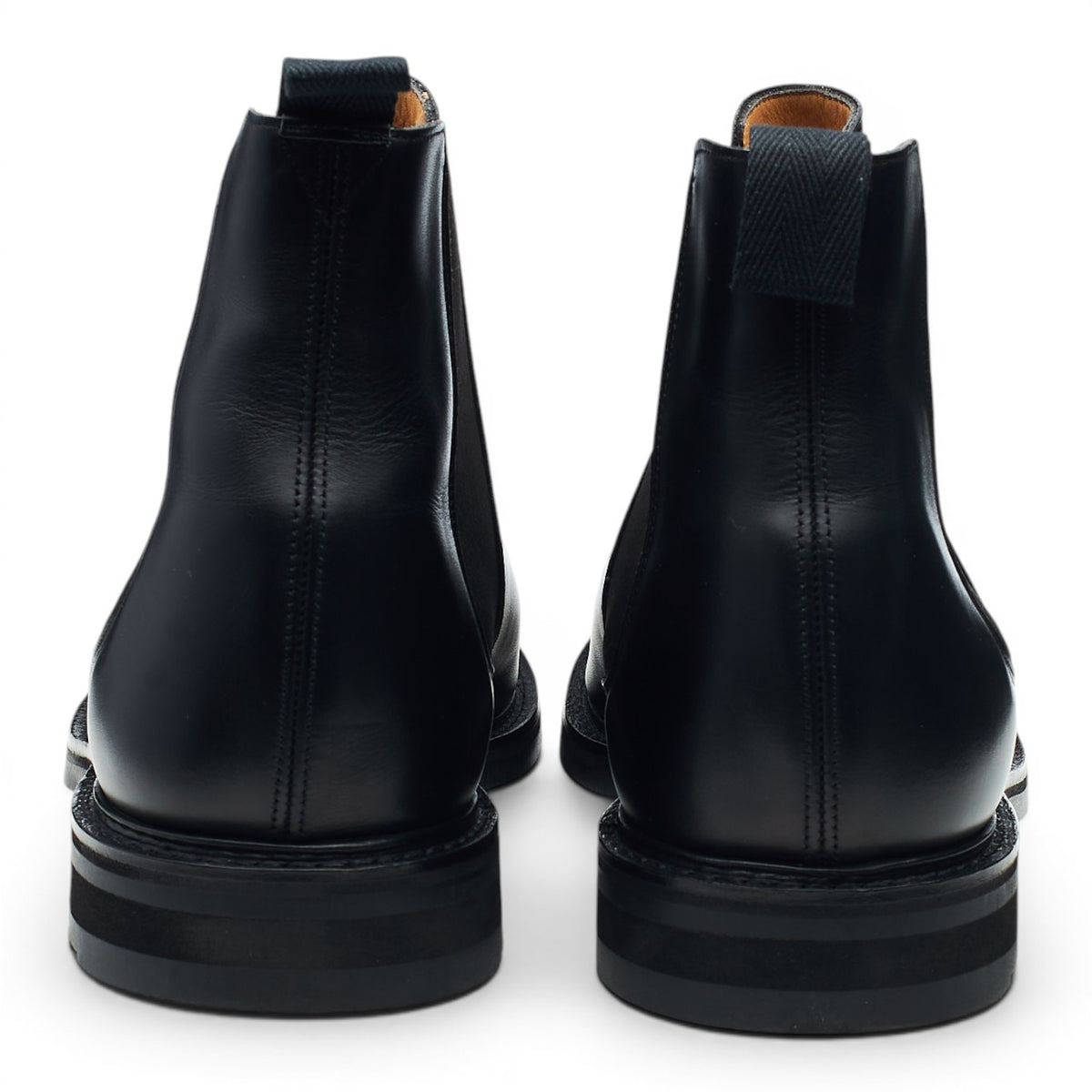 'Welwyn' Black Leather Chelsea Boots UK 10 G