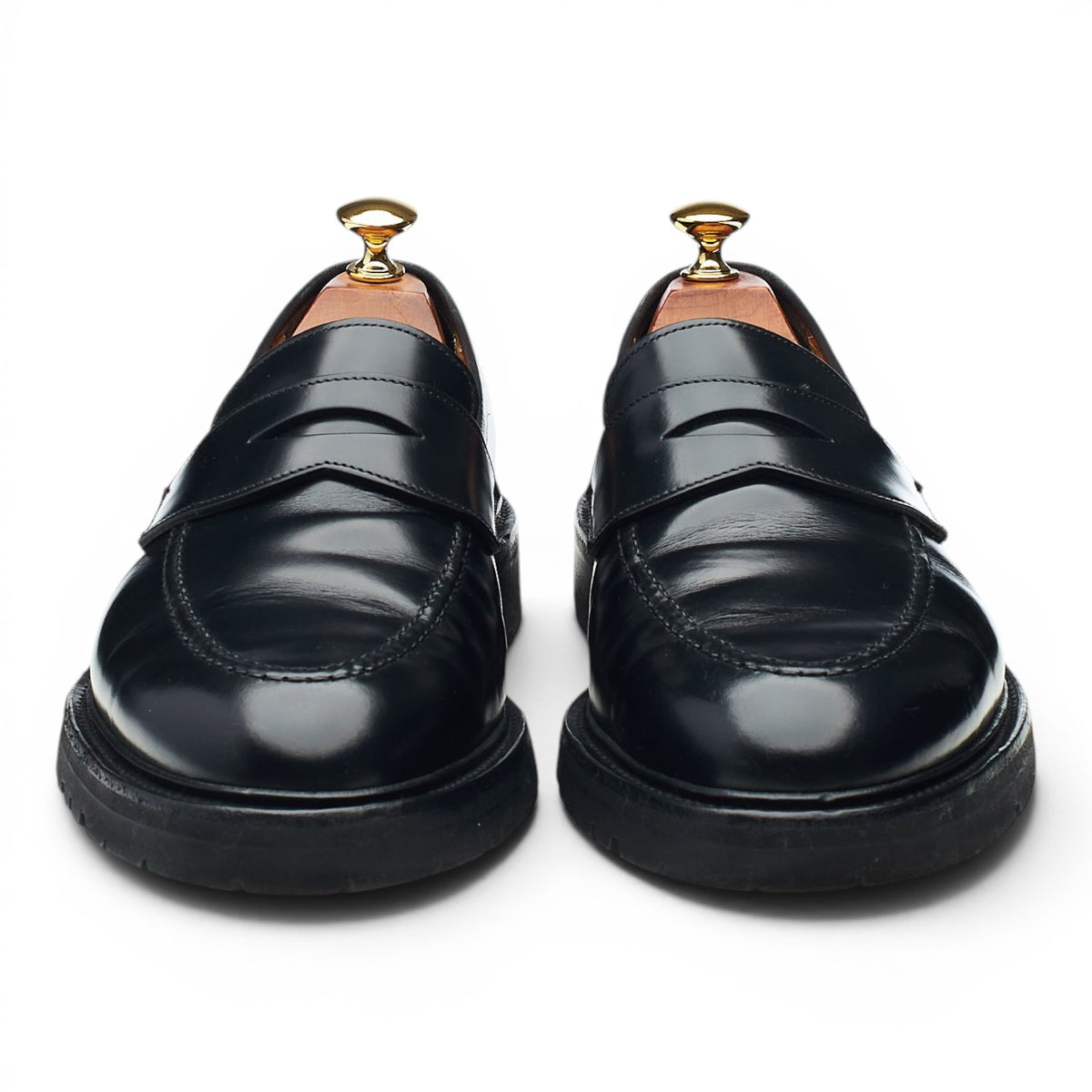 'Henley 3' Black Leather Loafers UK 9.5 E