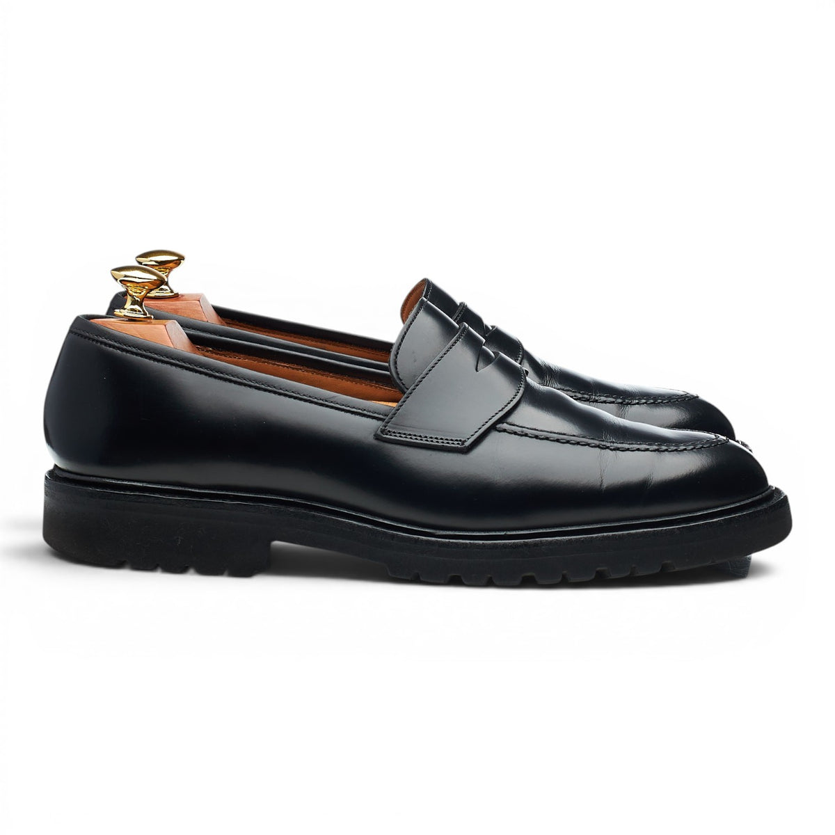 'Henley 3' Black Leather Loafers UK 9.5 E