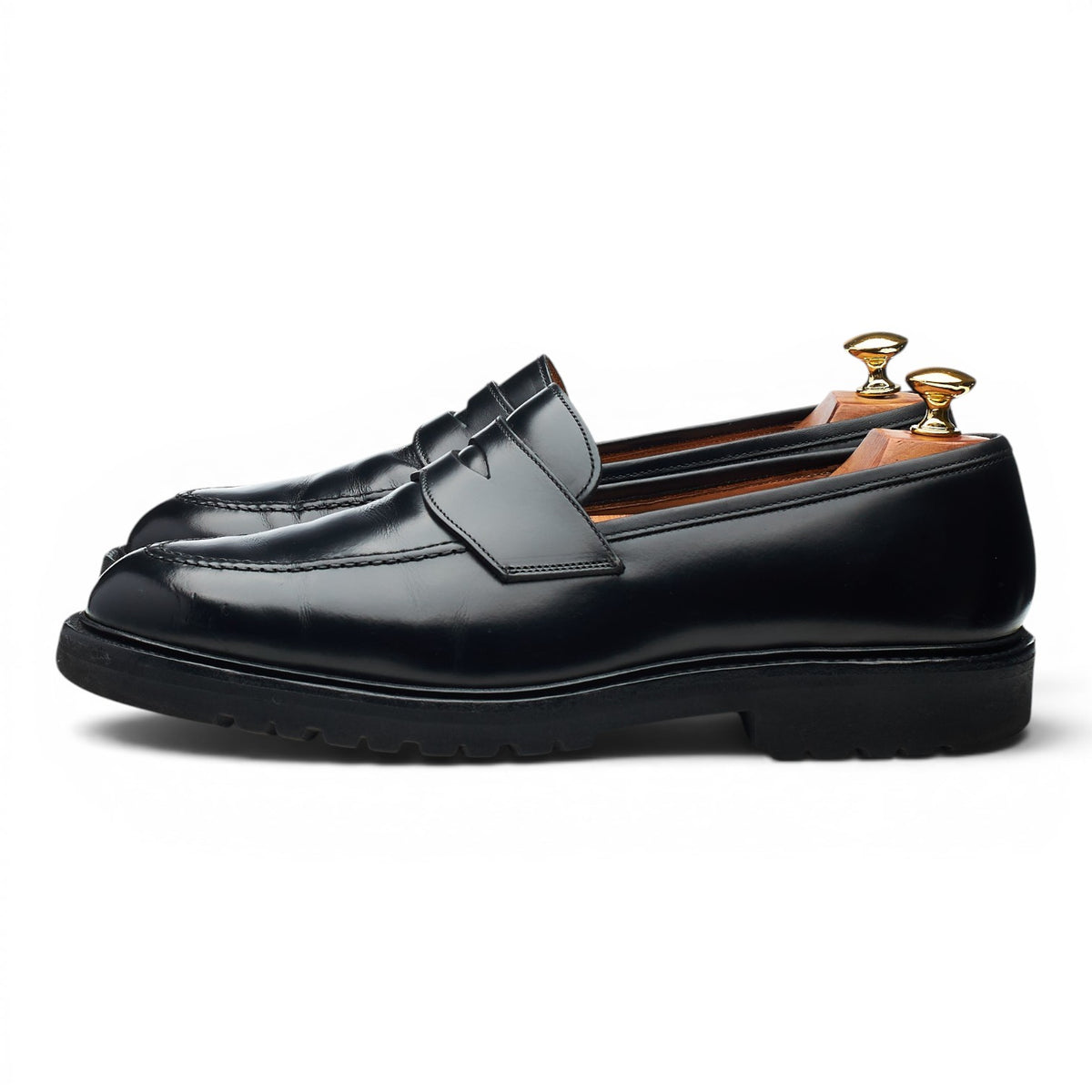 'Henley 3' Black Leather Loafers UK 9.5 E