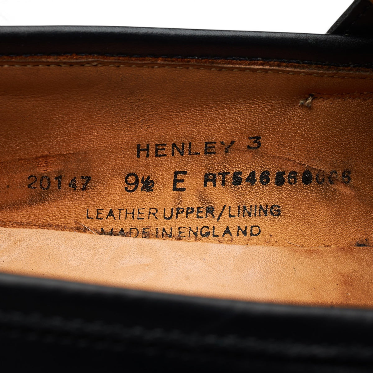'Henley 3' Black Leather Loafers UK 9.5 E