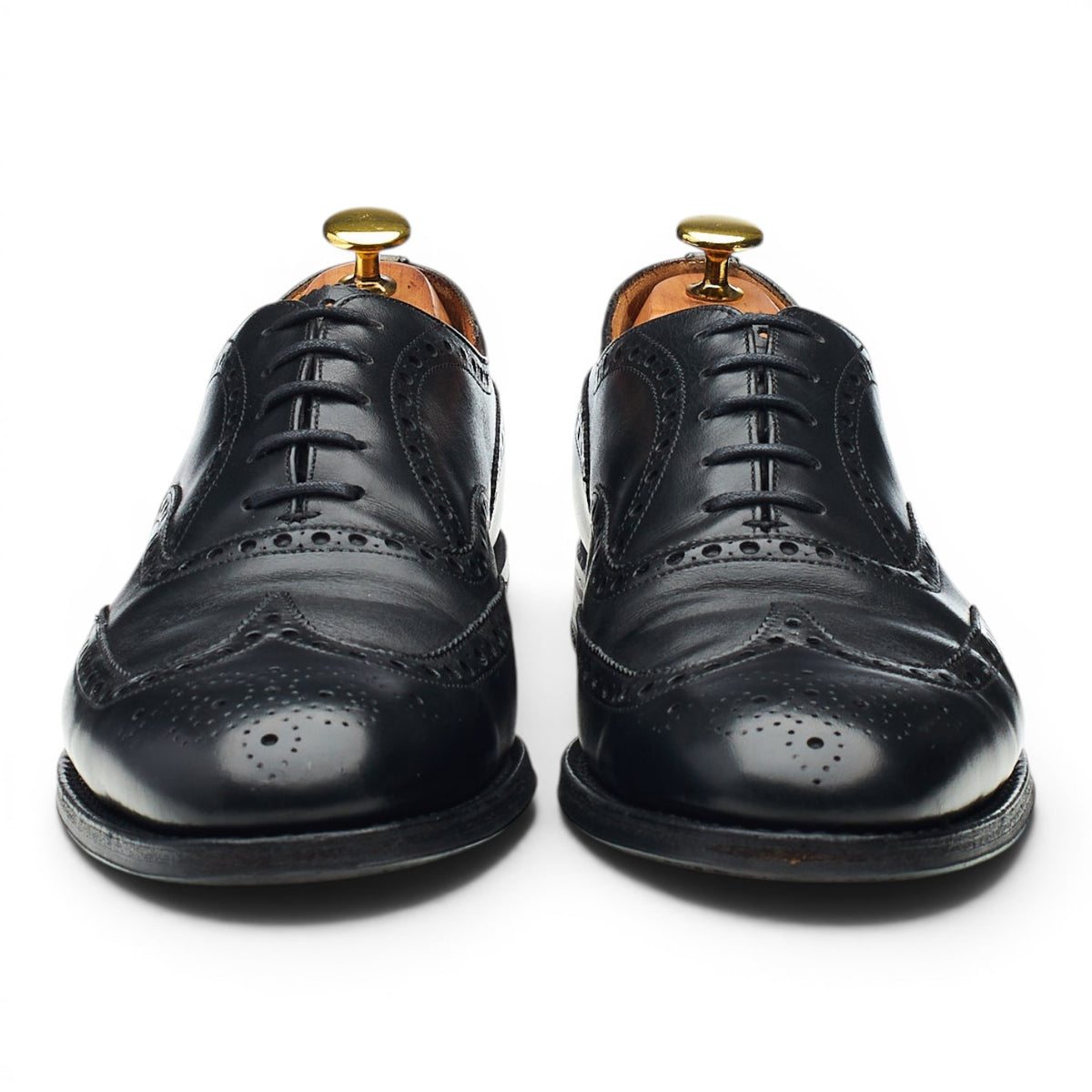 'Chetwynd' Black Leather Oxford Brogues UK 8 F