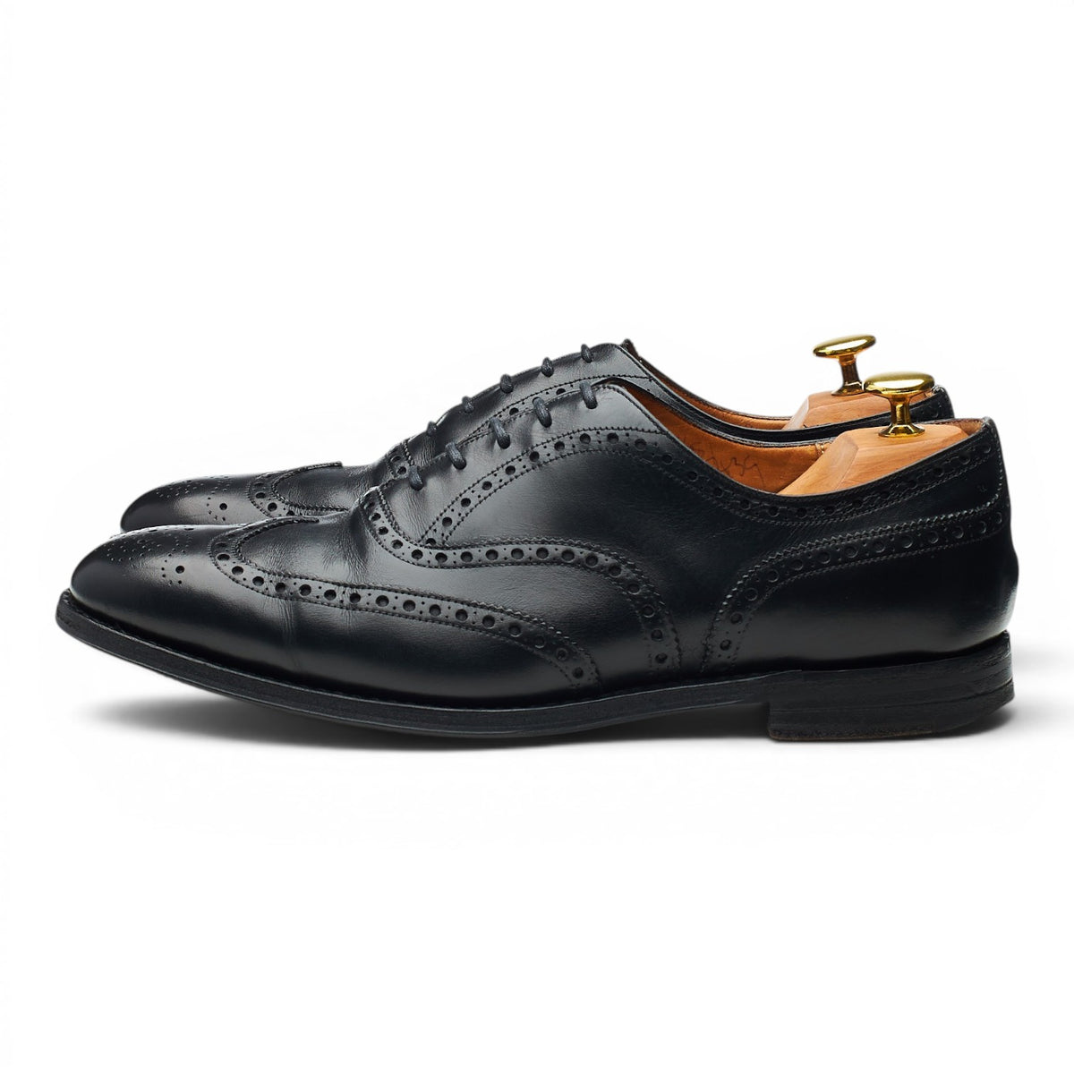 'Chetwynd' Black Leather Oxford Brogues UK 8 F