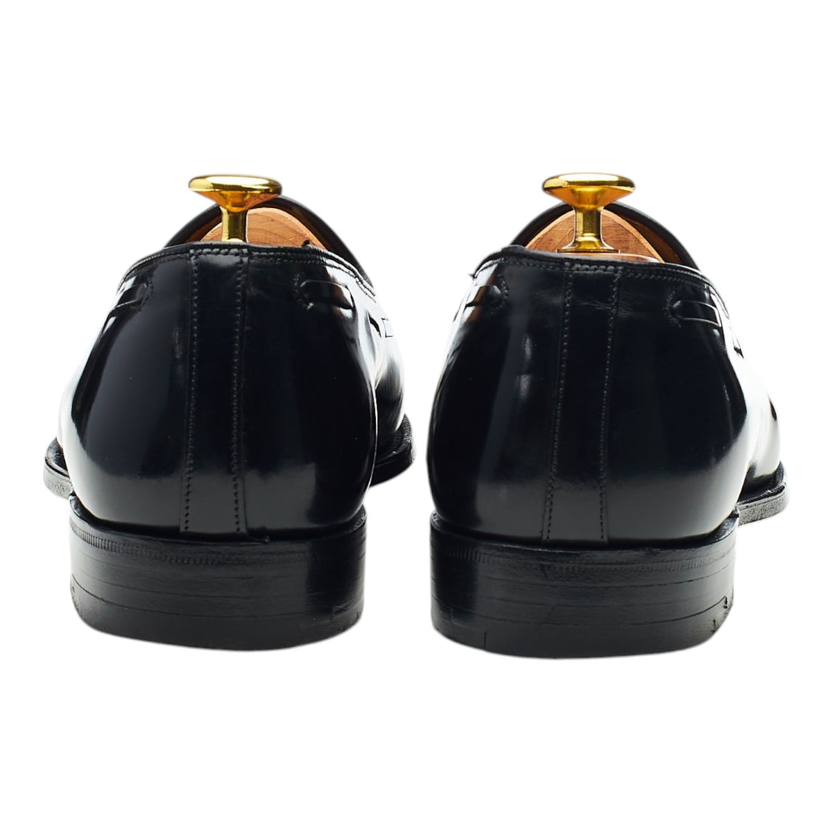 'Keats' Black Leather Tassel Loafers UK 8.5 F