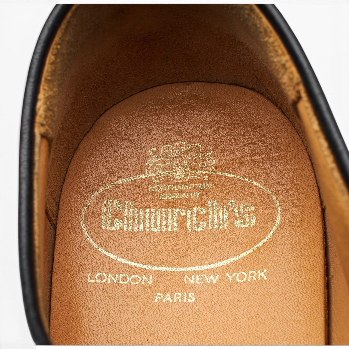 'Chapel' Black Leather Derby UK 9 F