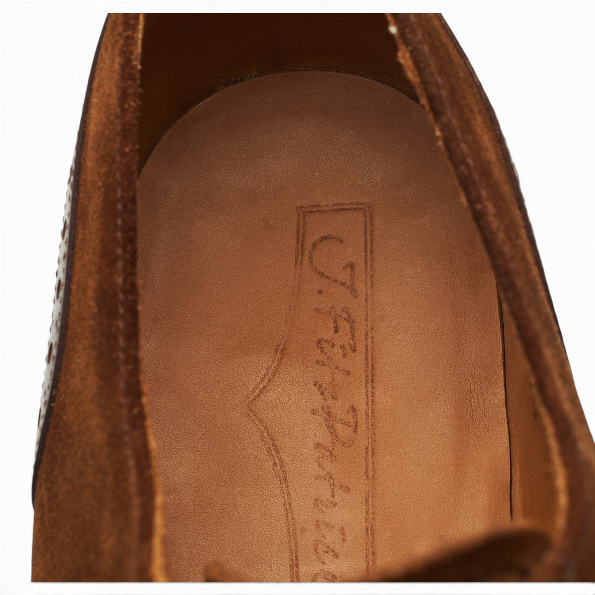 'Wallingford' Dark Brown Museum Leather Brown Suede Oxford Brogues UK 7 E
