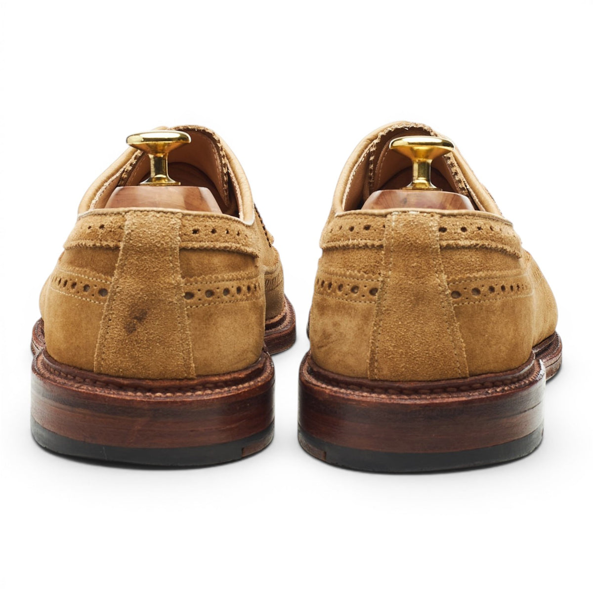 Leffot '97789' Tan Brown Suede Derby Brogues UK 8.5 US 9 D