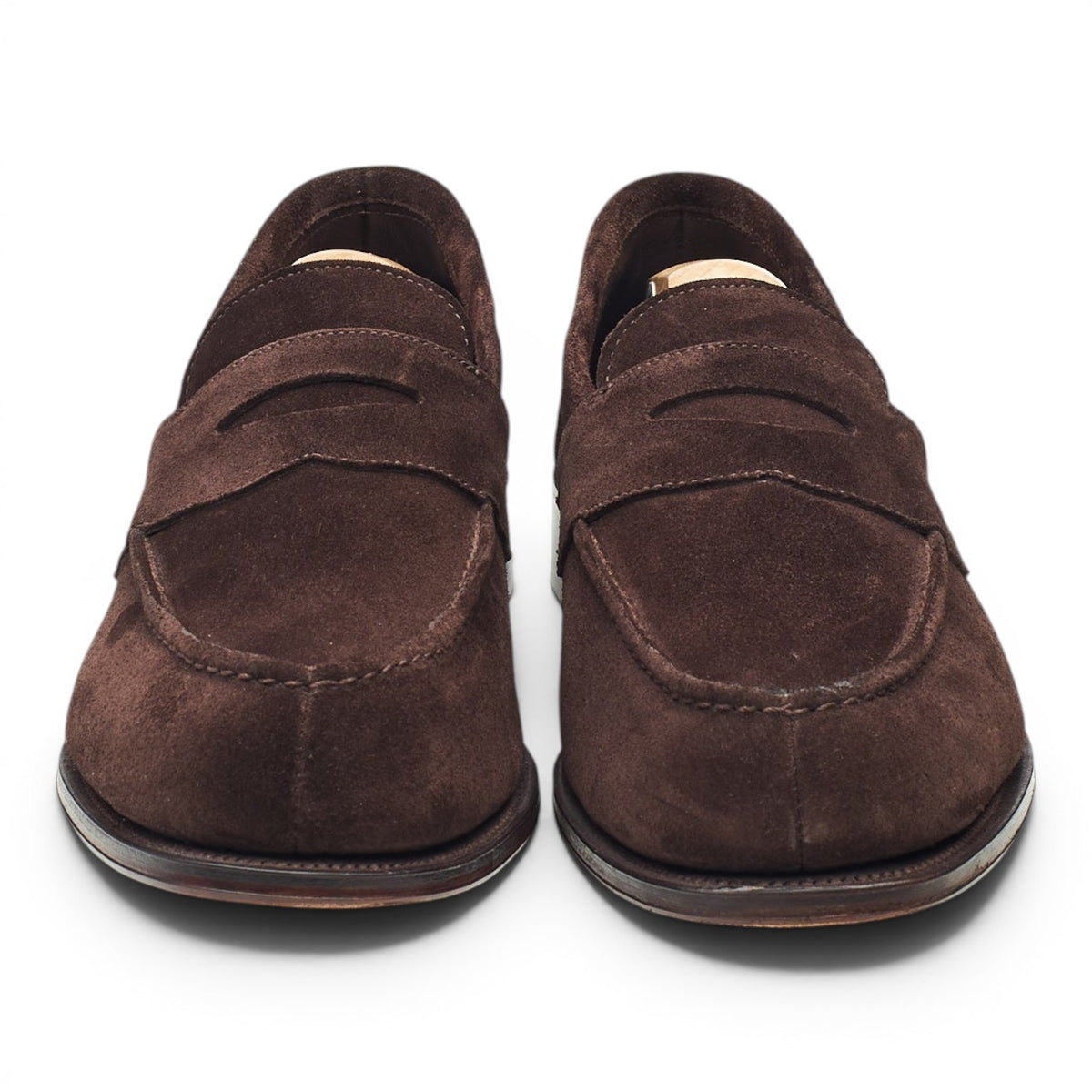 'Cannes' Dark Brown Suede Split Toe Loafer UK 8.5 E