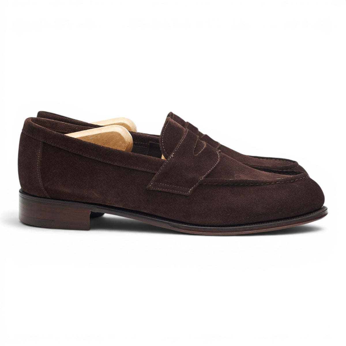'Cannes' Dark Brown Suede Split Toe Loafer UK 8.5 E