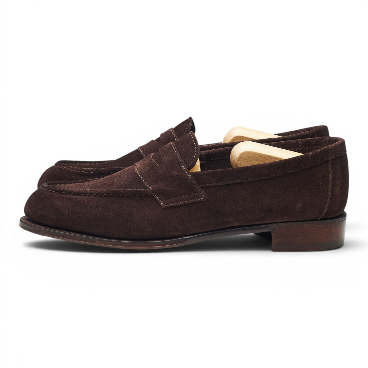'Cannes' Dark Brown Suede Split Toe Loafer UK 8.5 E
